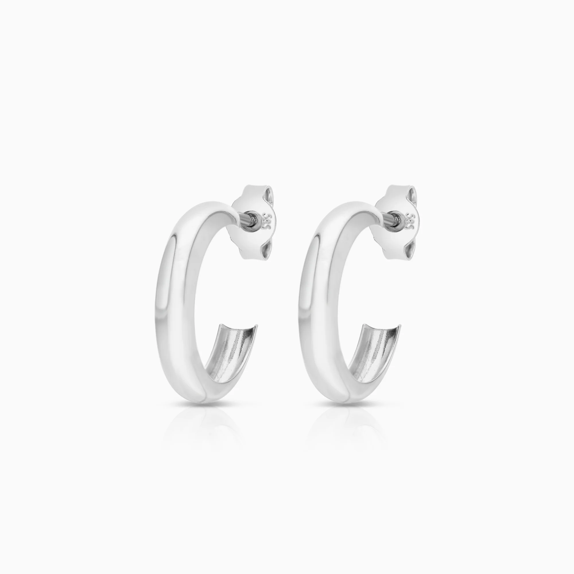 Hoop earrings 0.97g 14K white gold