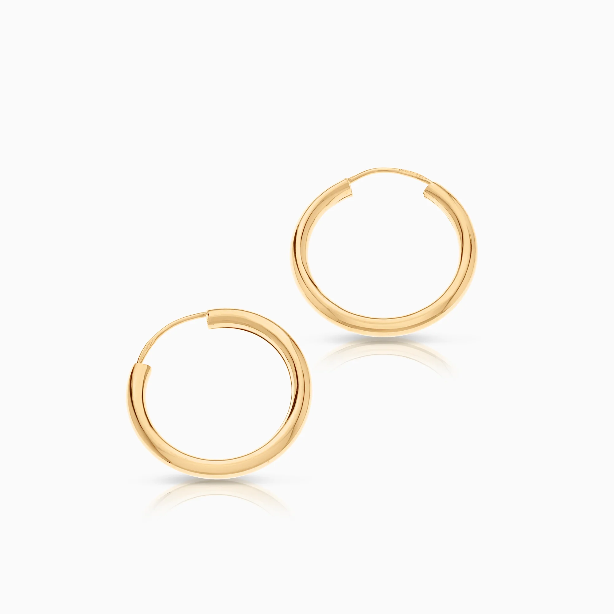 Hoop earrings 1.00g 18K gold - Image 2