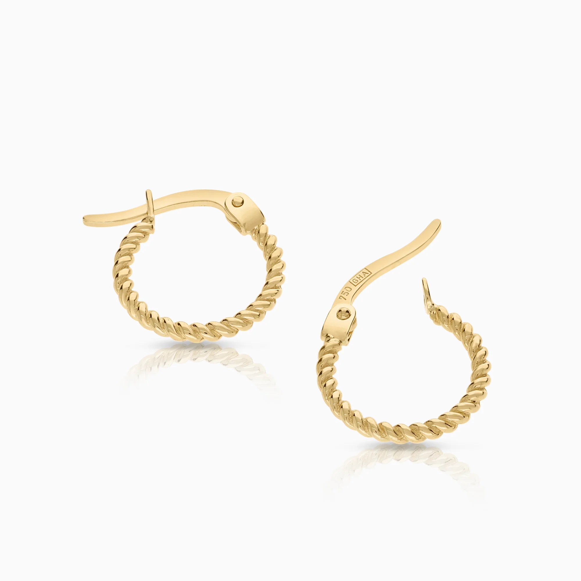 Hoop earrings 1.55g 18K gold - Image 2