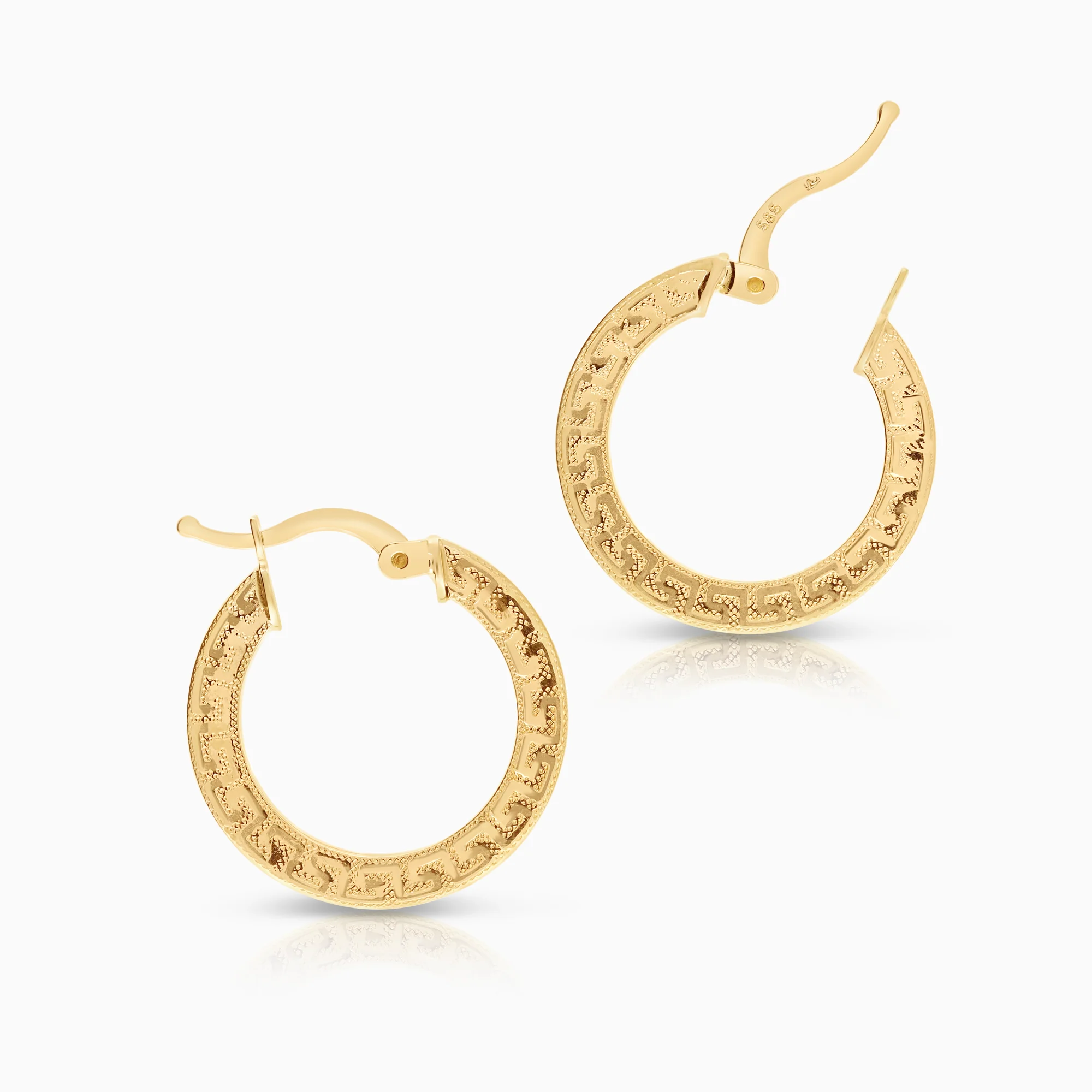 Hoop earrings 1.81g 14K gold - Image 2