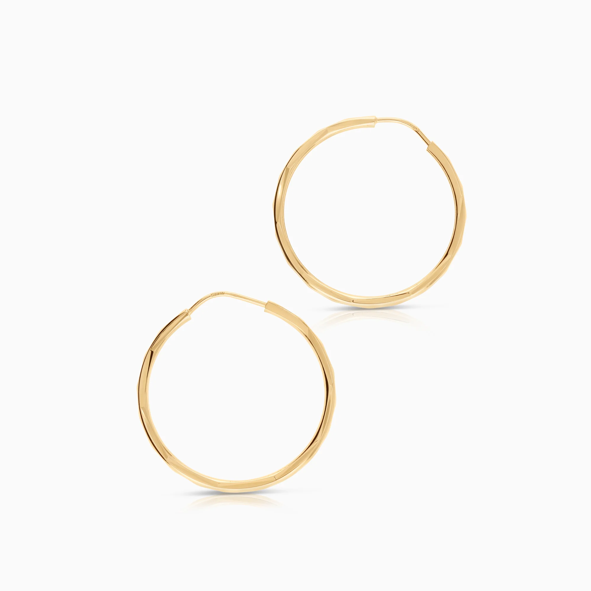 Hoop earrings 1.92g 14K gold - Image 2