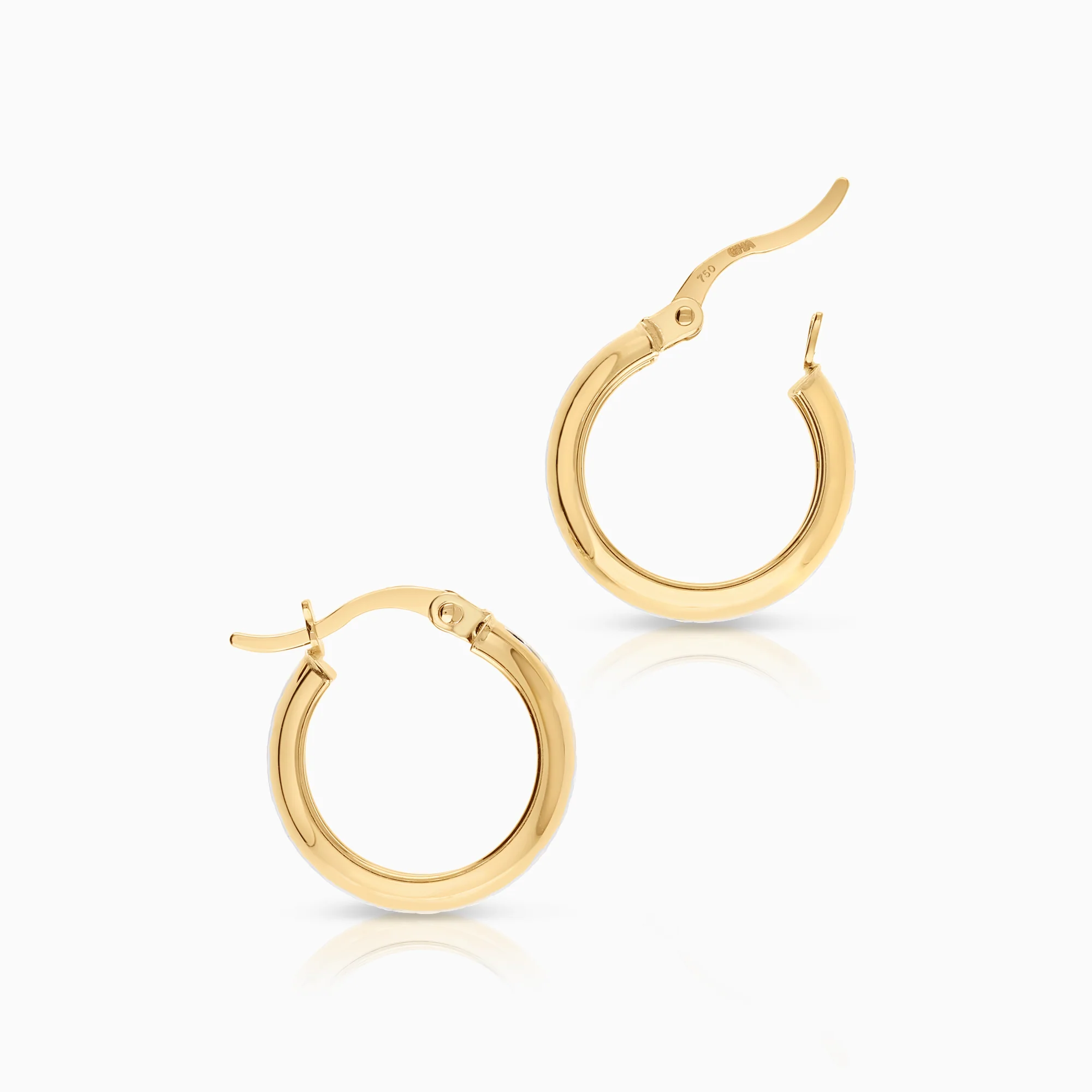 Hoop earrings 1.97g 18K gold - Image 2