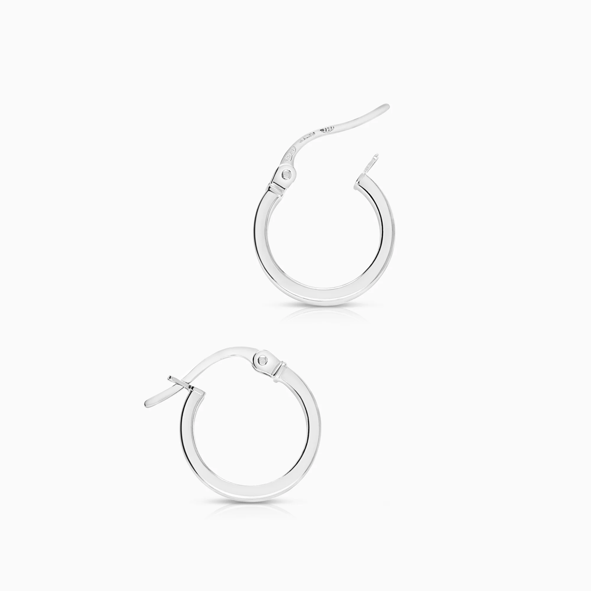 Hoop earrings 2.04g 18K white gold - Image 2