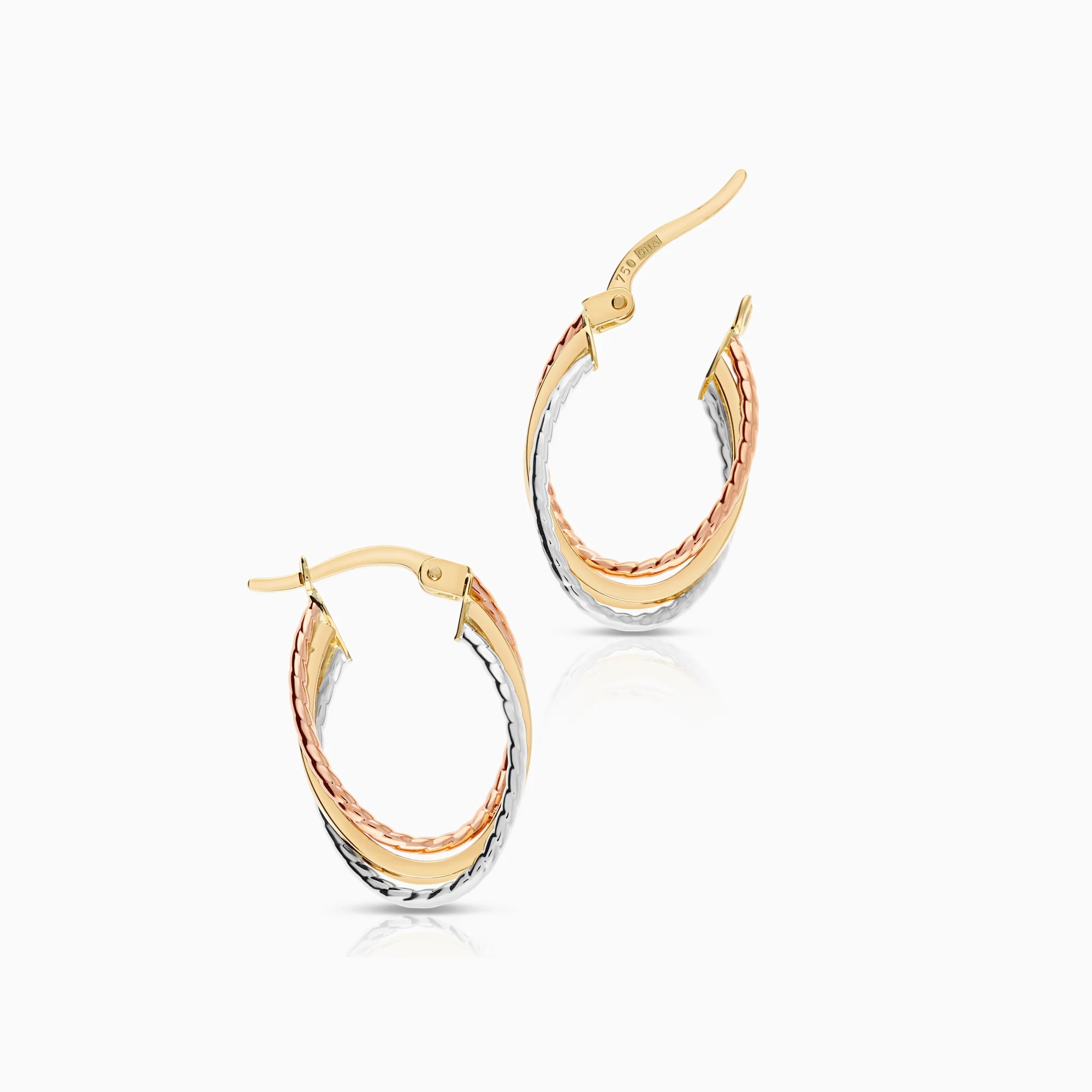 Hoop earrings 2.38g 18K gold - Image 2