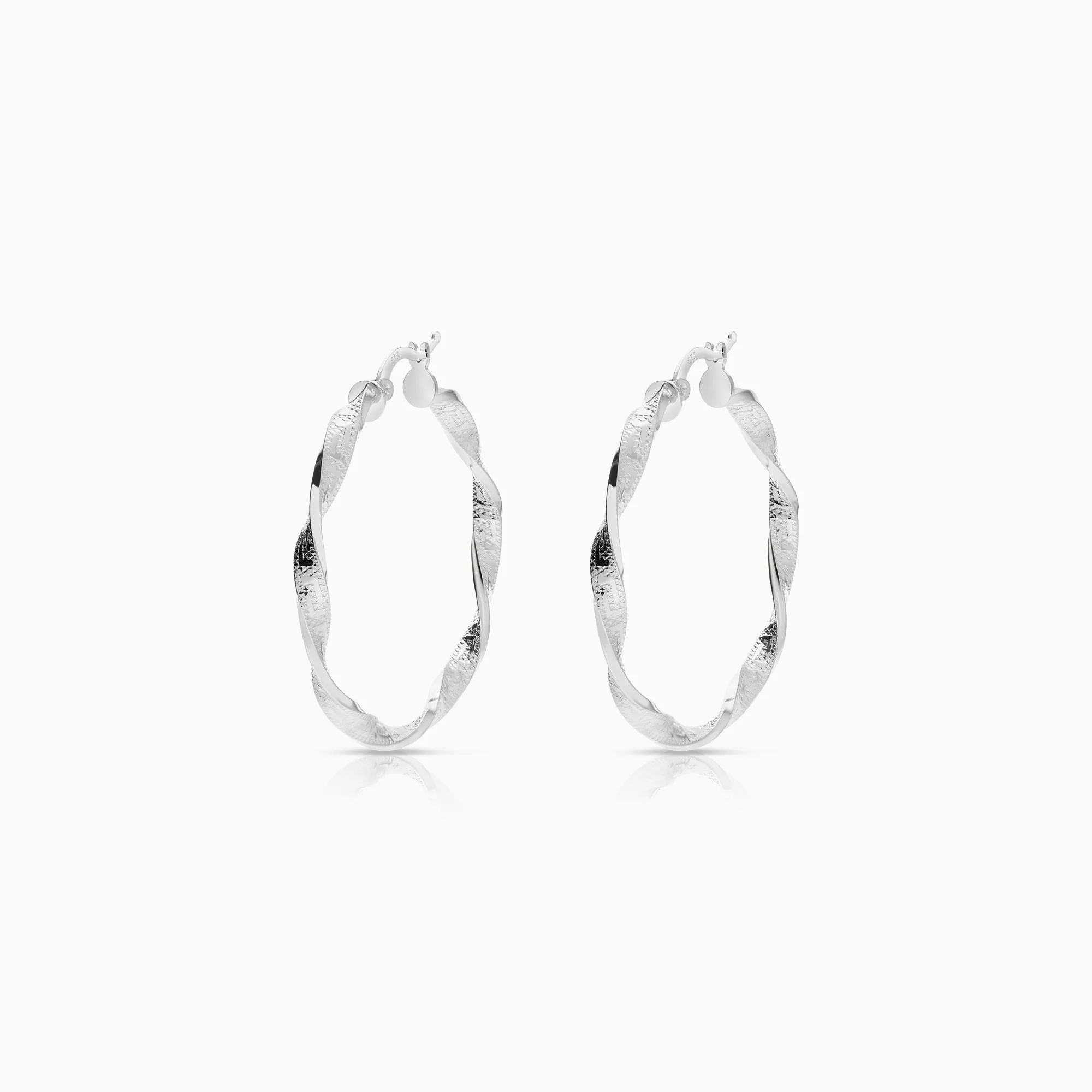 Hoop earrings 2.79g 14K white gold