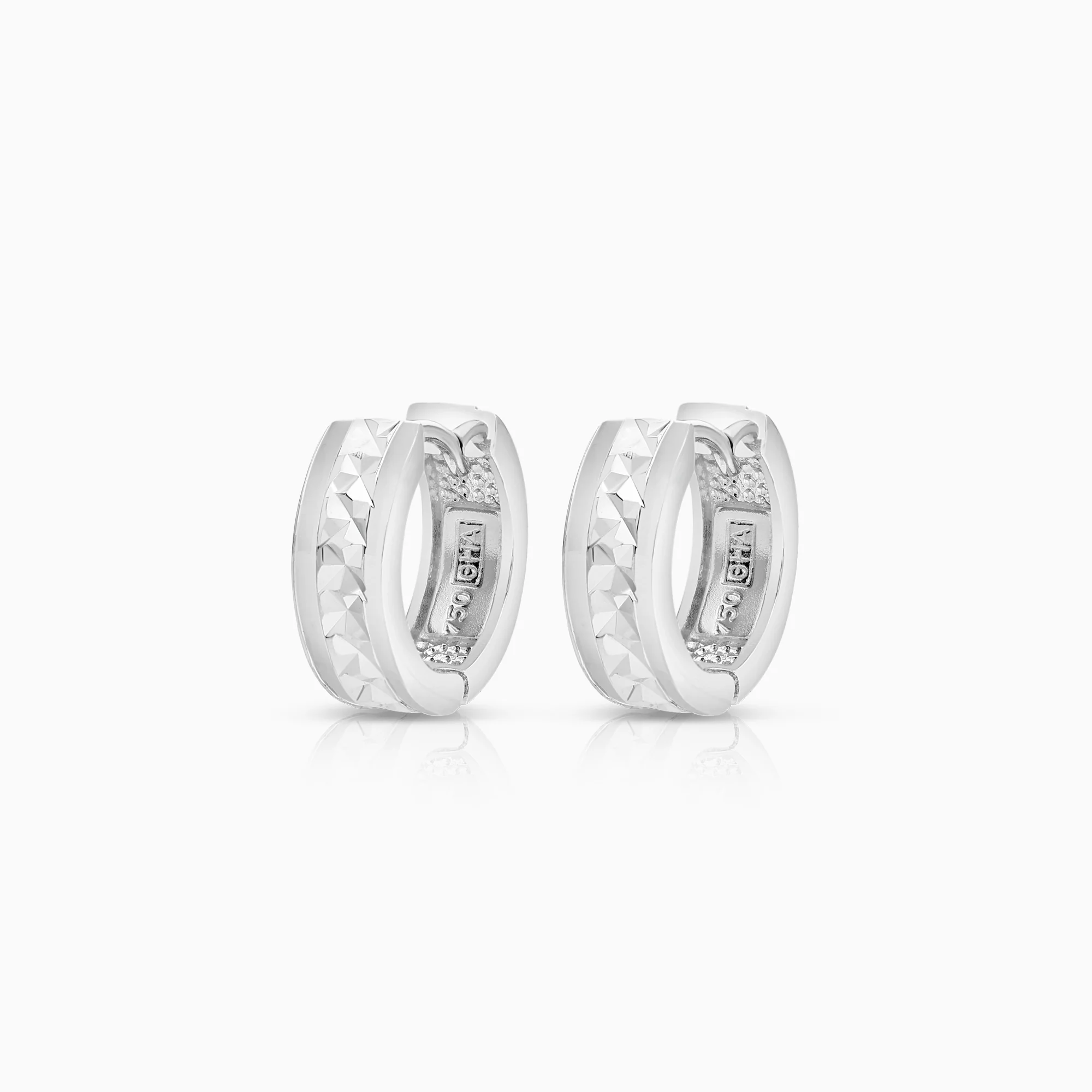 Hoop earrings 3.10g 18K white gold