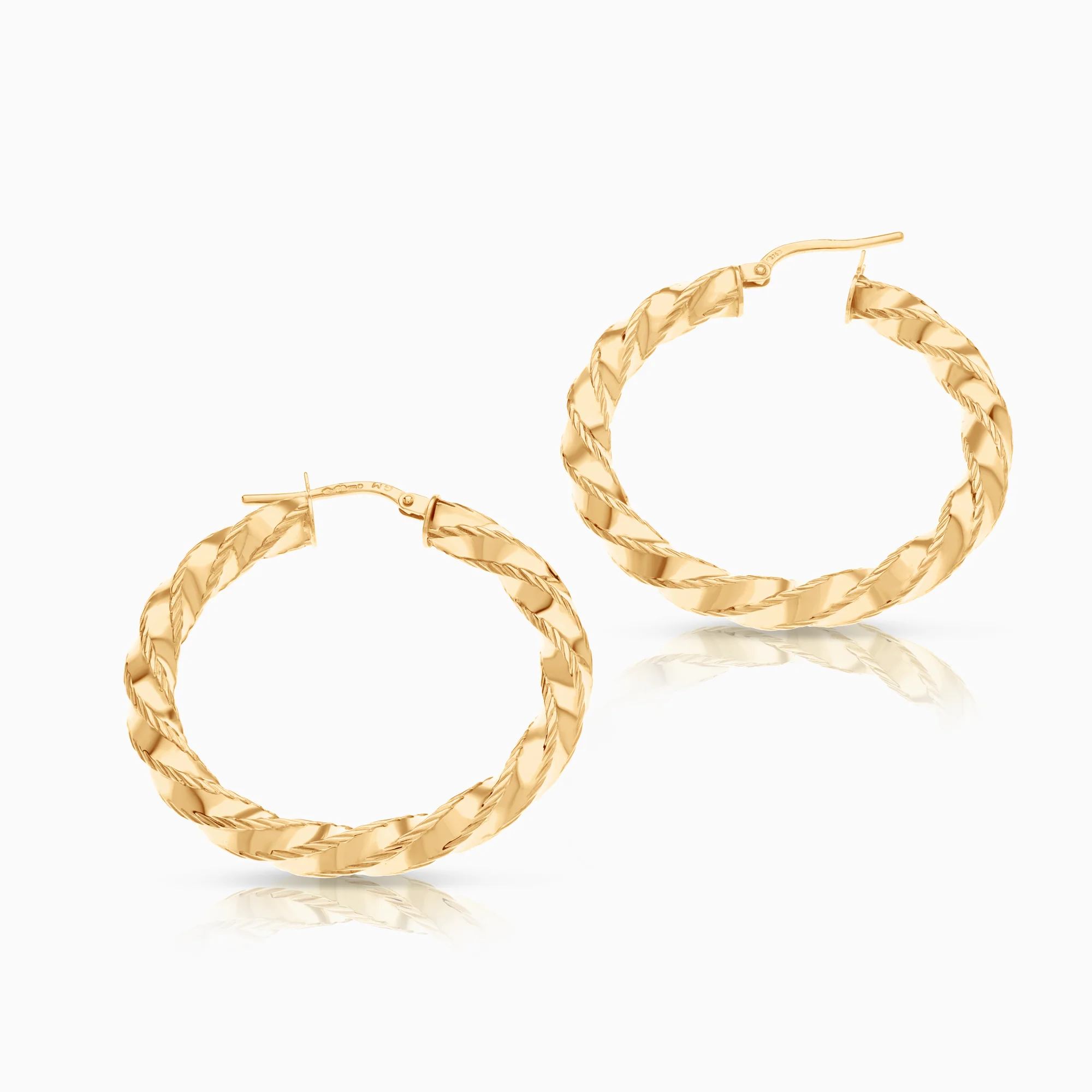 Hoop earrings 3.33g 9K gold - Image 2