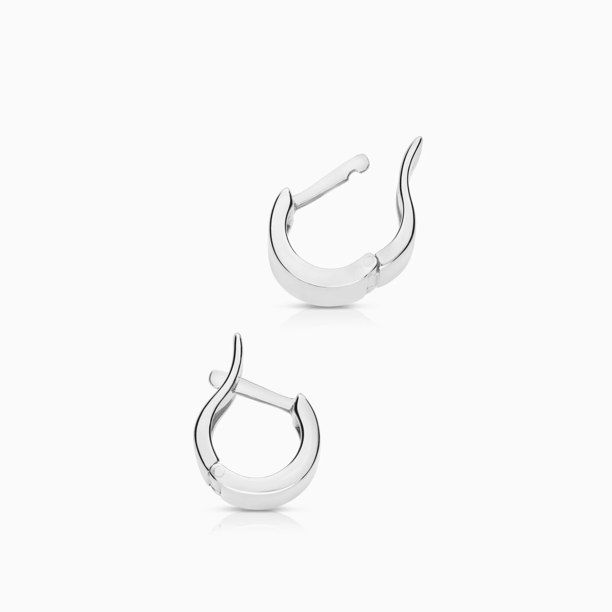 Hoop earrings 3.41g 14K white gold - Image 2