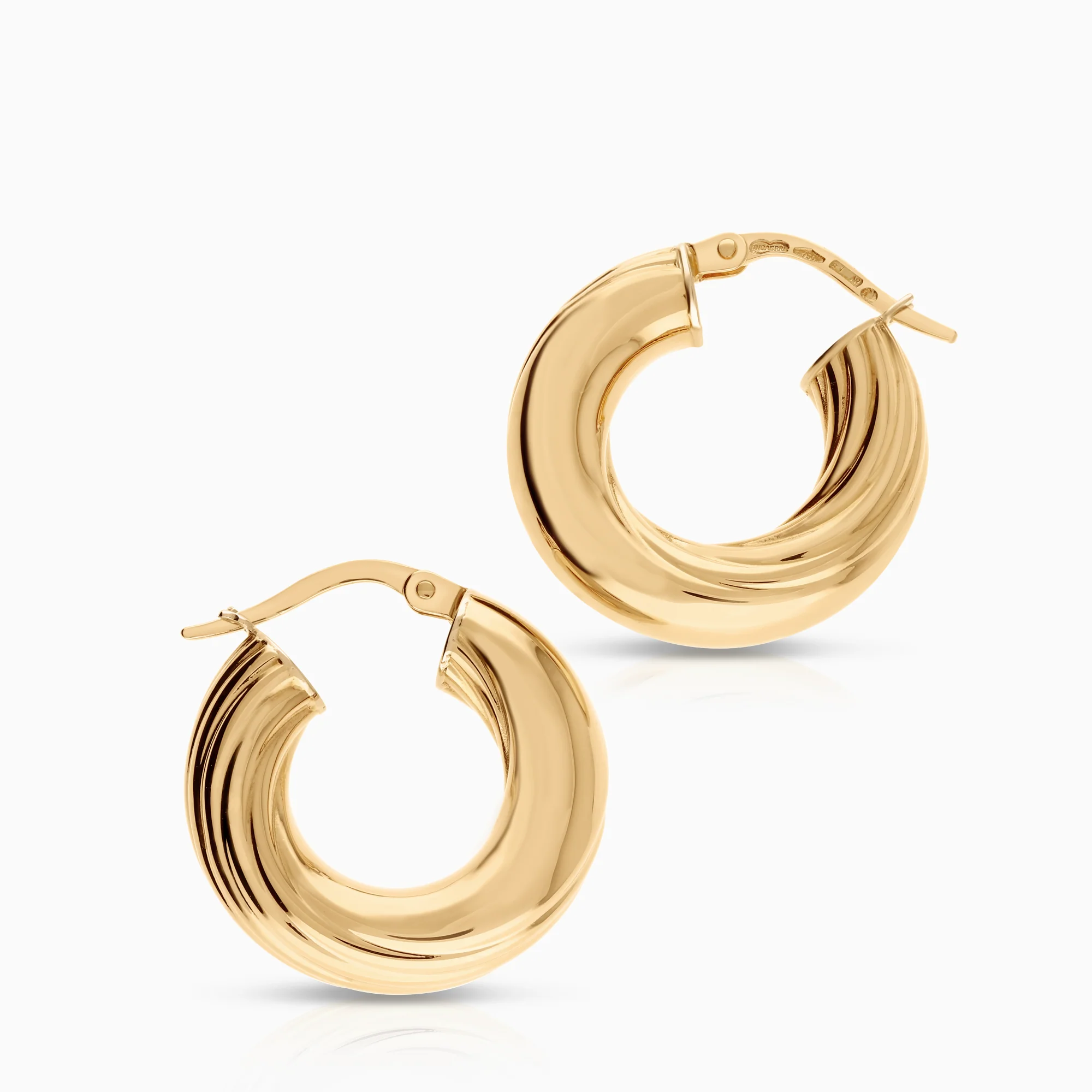 Hoop earrings 3.49g 18K gold - Image 2