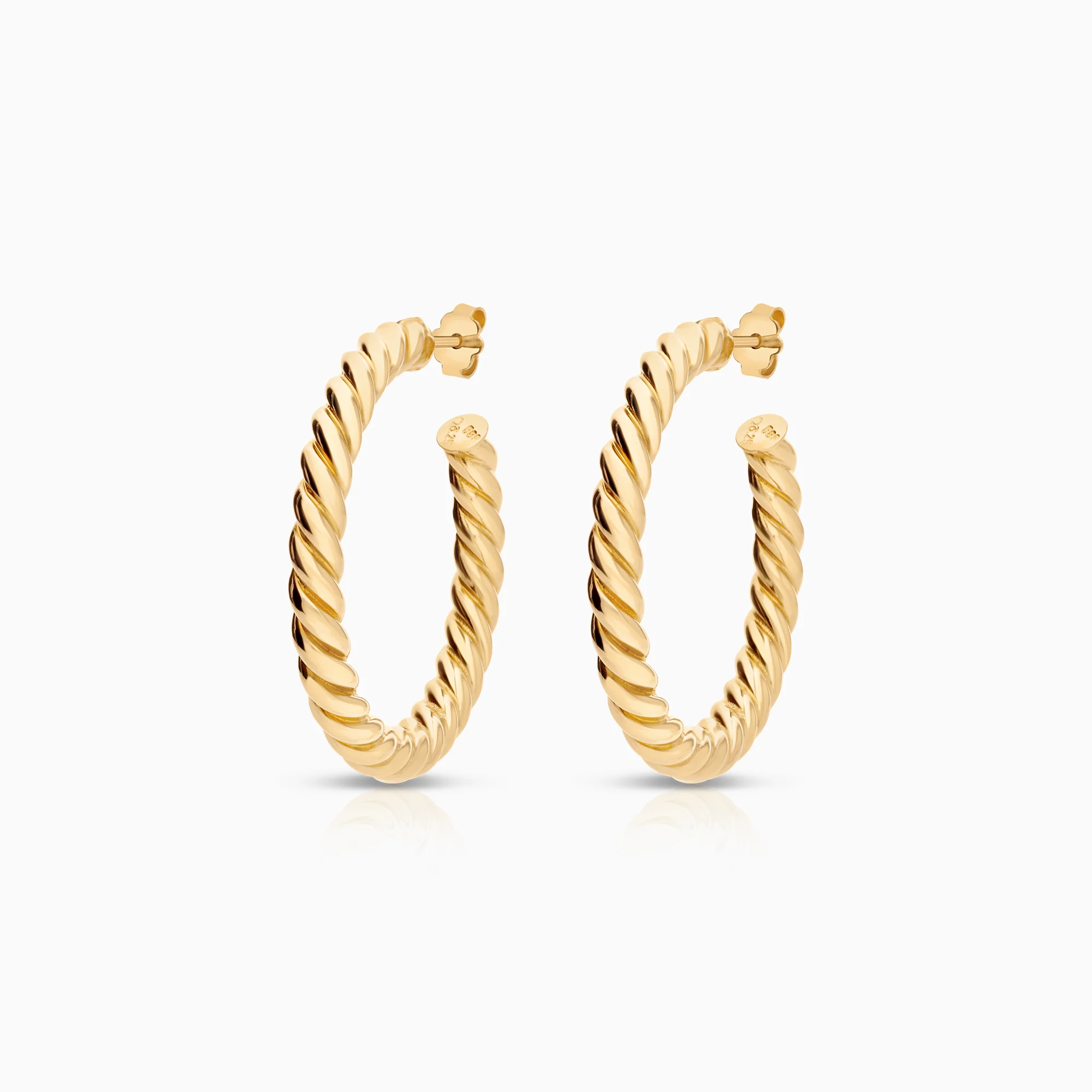 Hoop earrings 7.59g 14K gold
