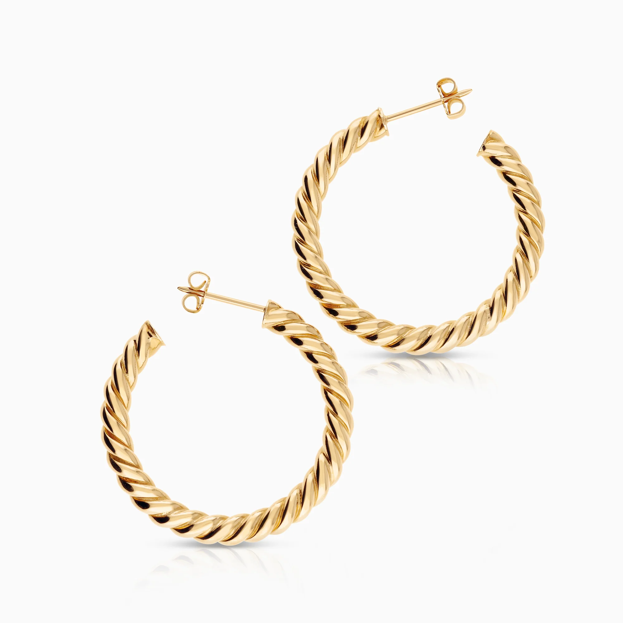 Hoop earrings 7.59g 14K gold - Image 2