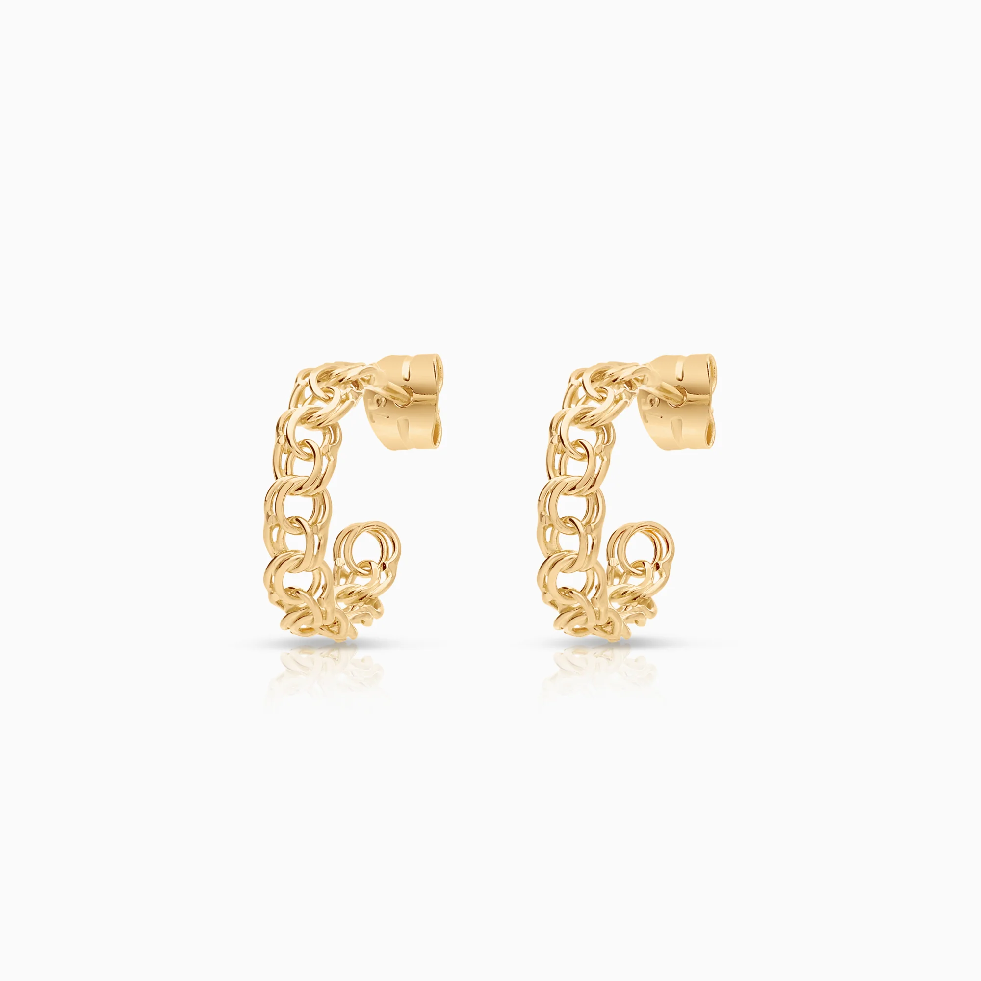 Hoop earrings Bismarck 1.39g 18K gold