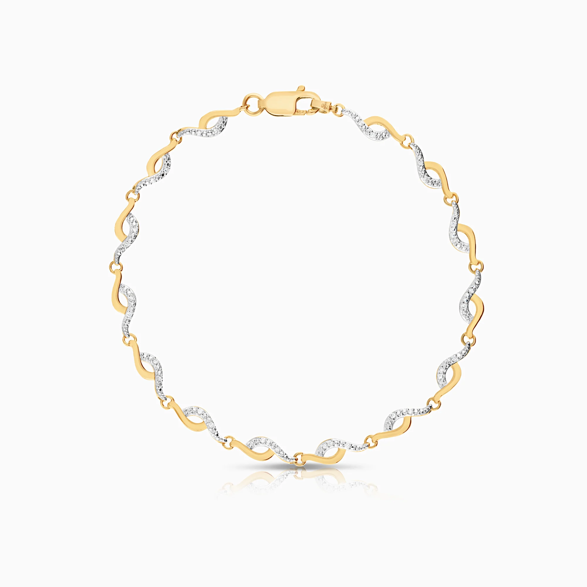 Diamond bracelet 0.09ct 18K gold