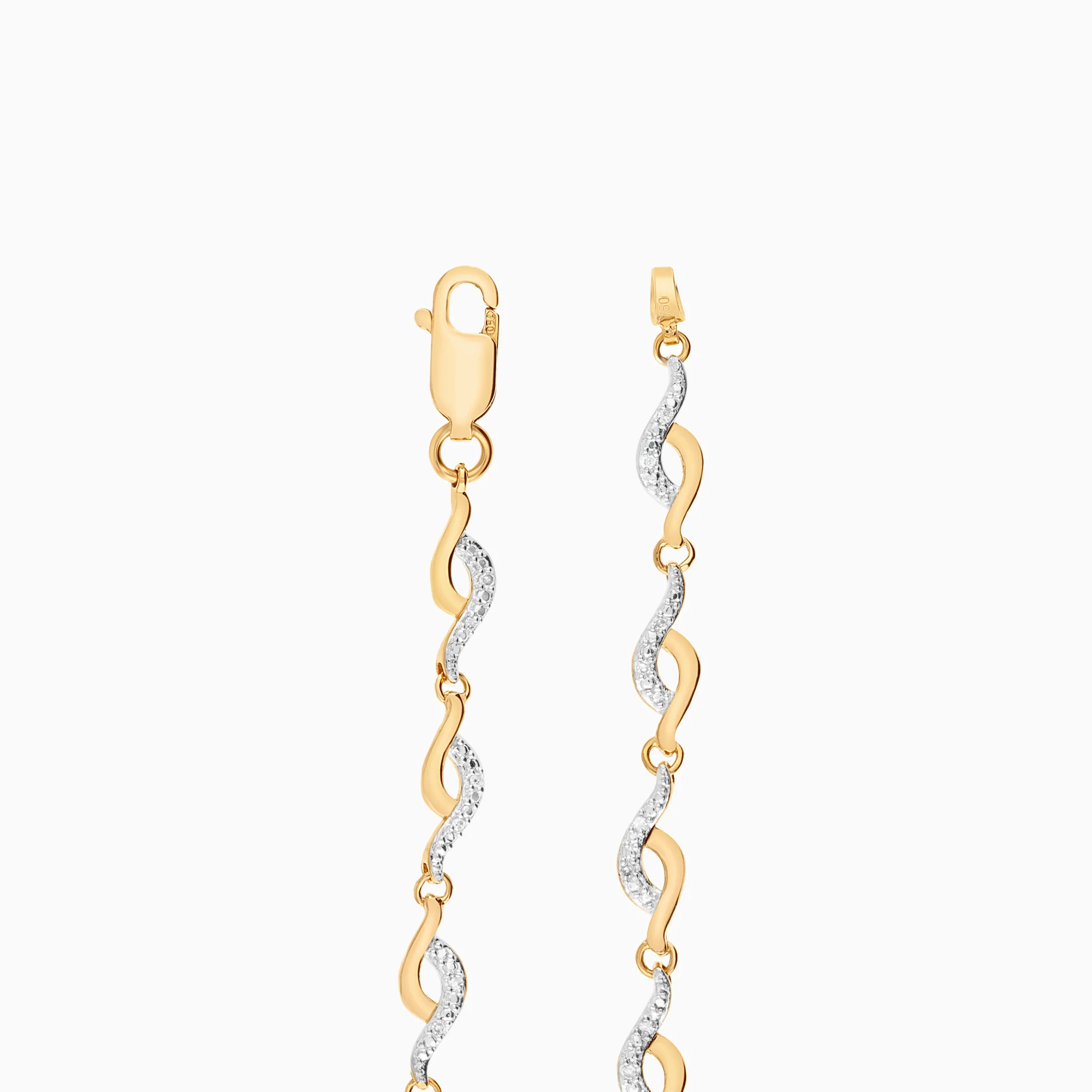 Diamond bracelet 0.09ct 18K gold - Image 2