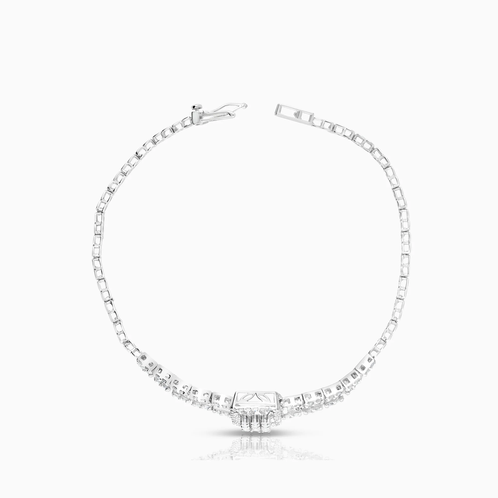 Diamond bracelet 0.63ct 18K white gold - Image 3