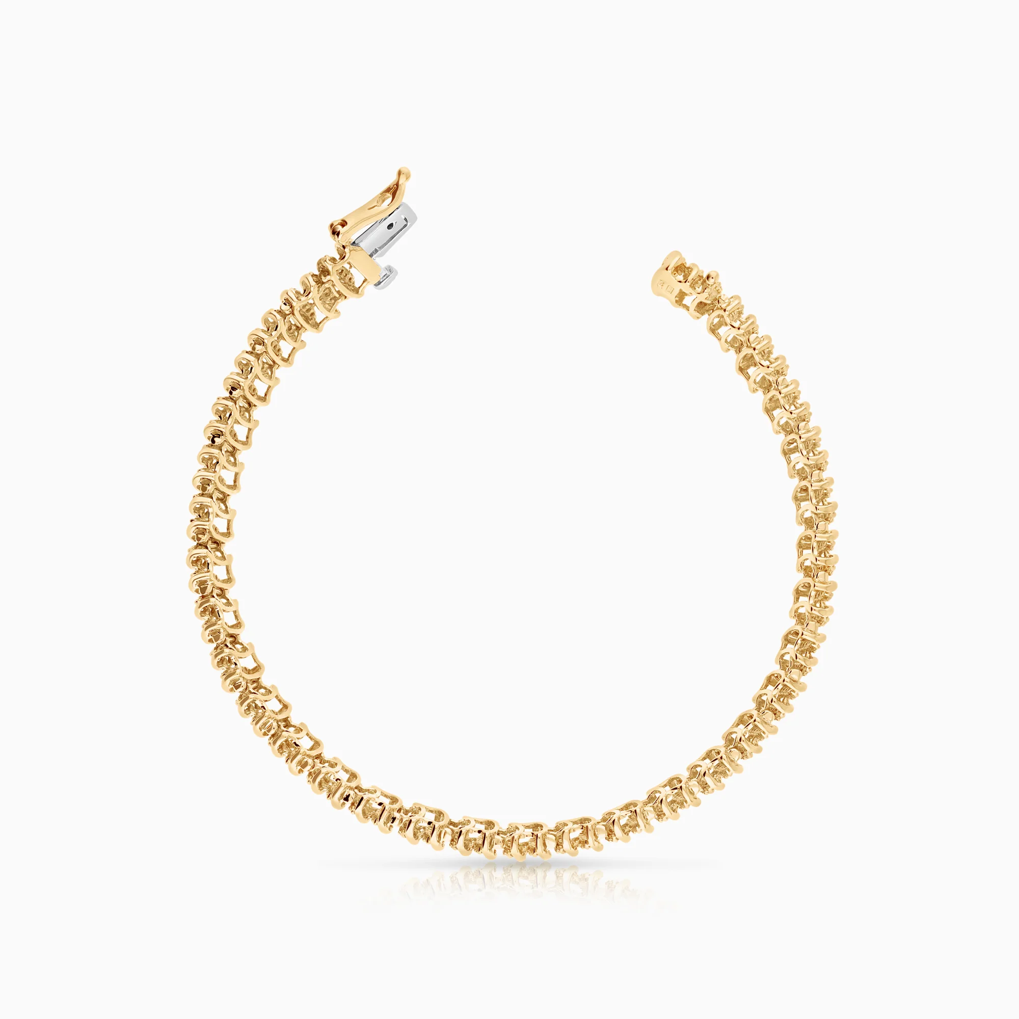 Diamond bracelet 0.65ct 18K gold - Image 3