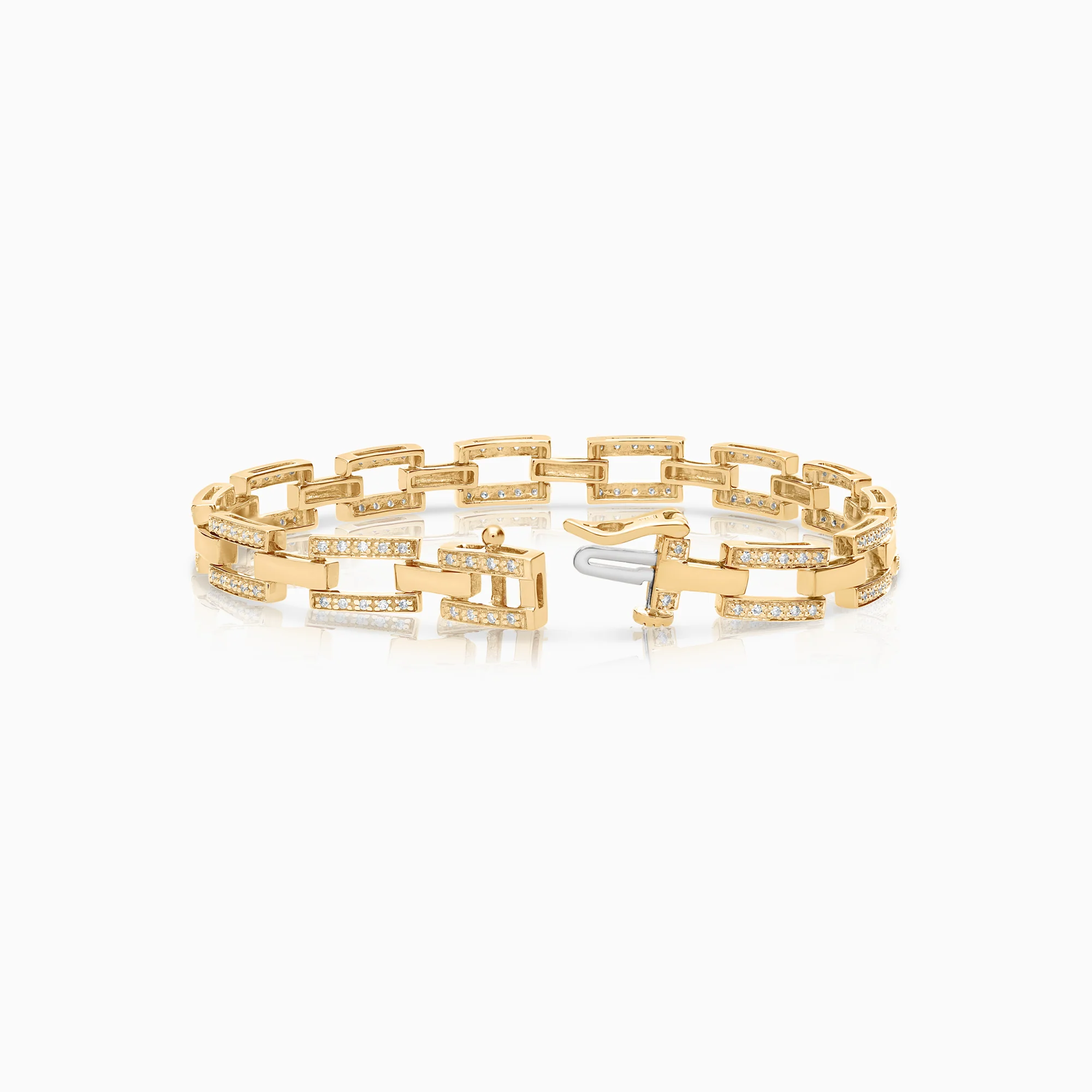 Diamond bracelet 0.39ct 18K gold - Image 2