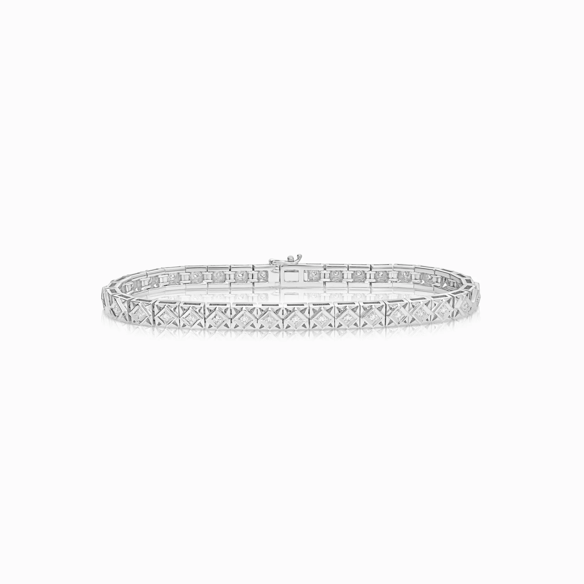 Diamond bracelet 0.54ct 18K white gold