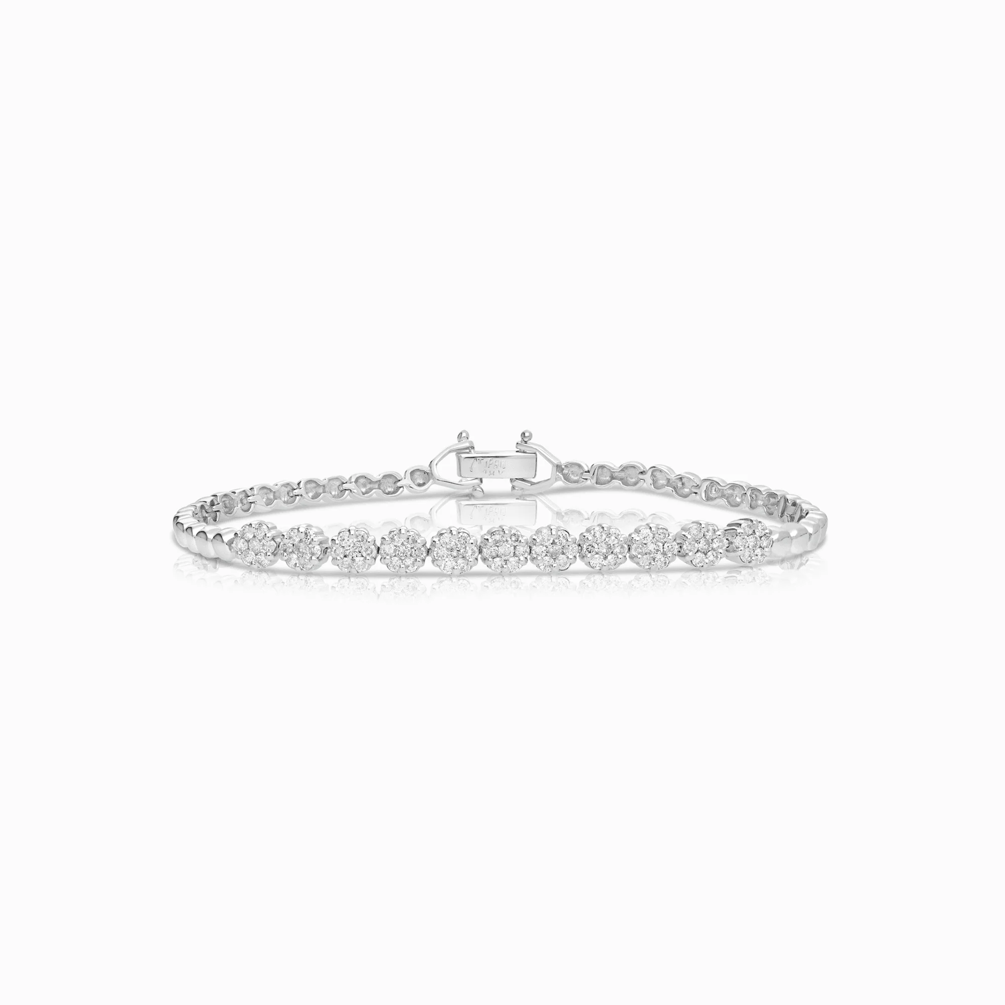 Diamond bracelet 0.88ct 18K white gold