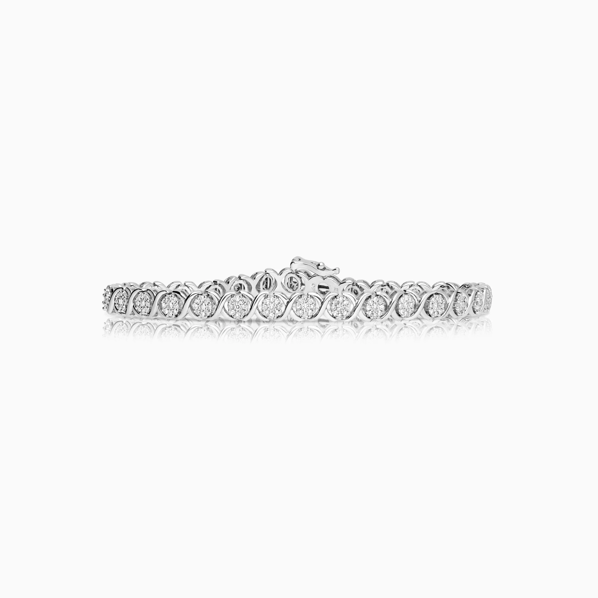 Diamond bracelet 0.90ct 18K white gold