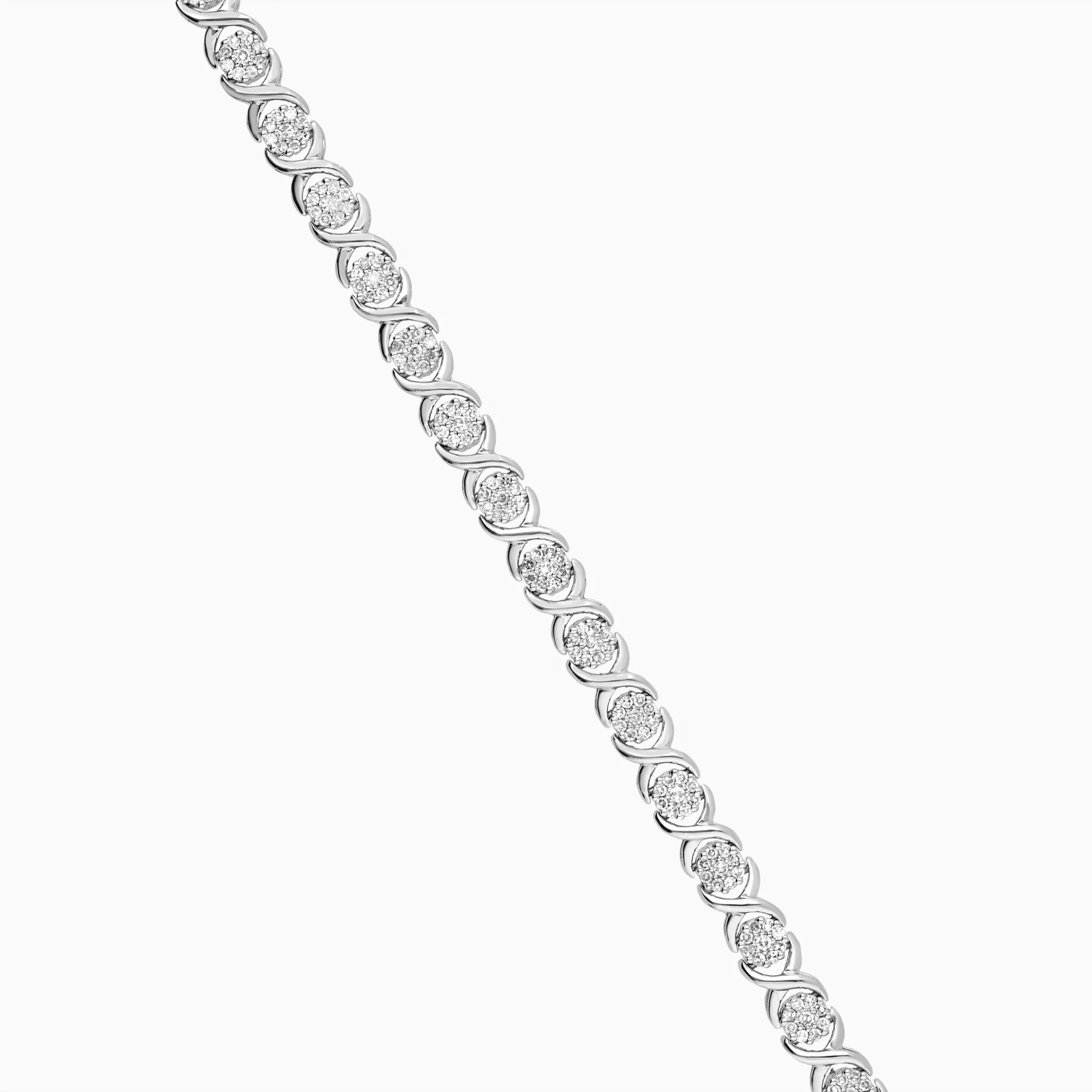 Diamond bracelet 0.90ct 18K white gold - Image 2