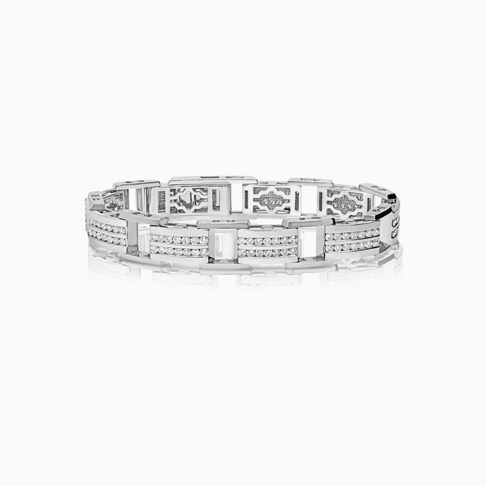 Diamond bracelet 4.48ct 14K white gold