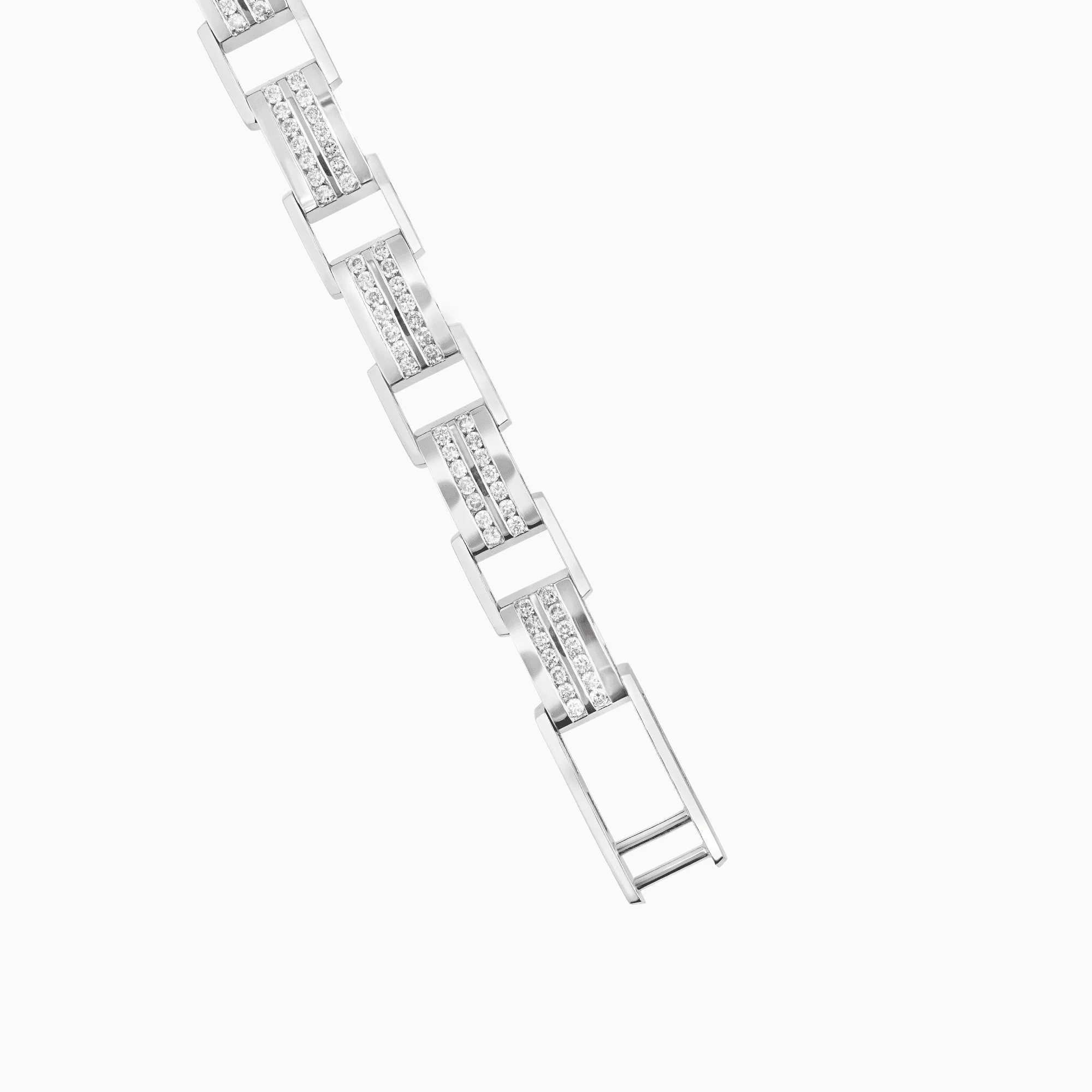 Diamond bracelet 4.48ct 14K white gold - Image 3
