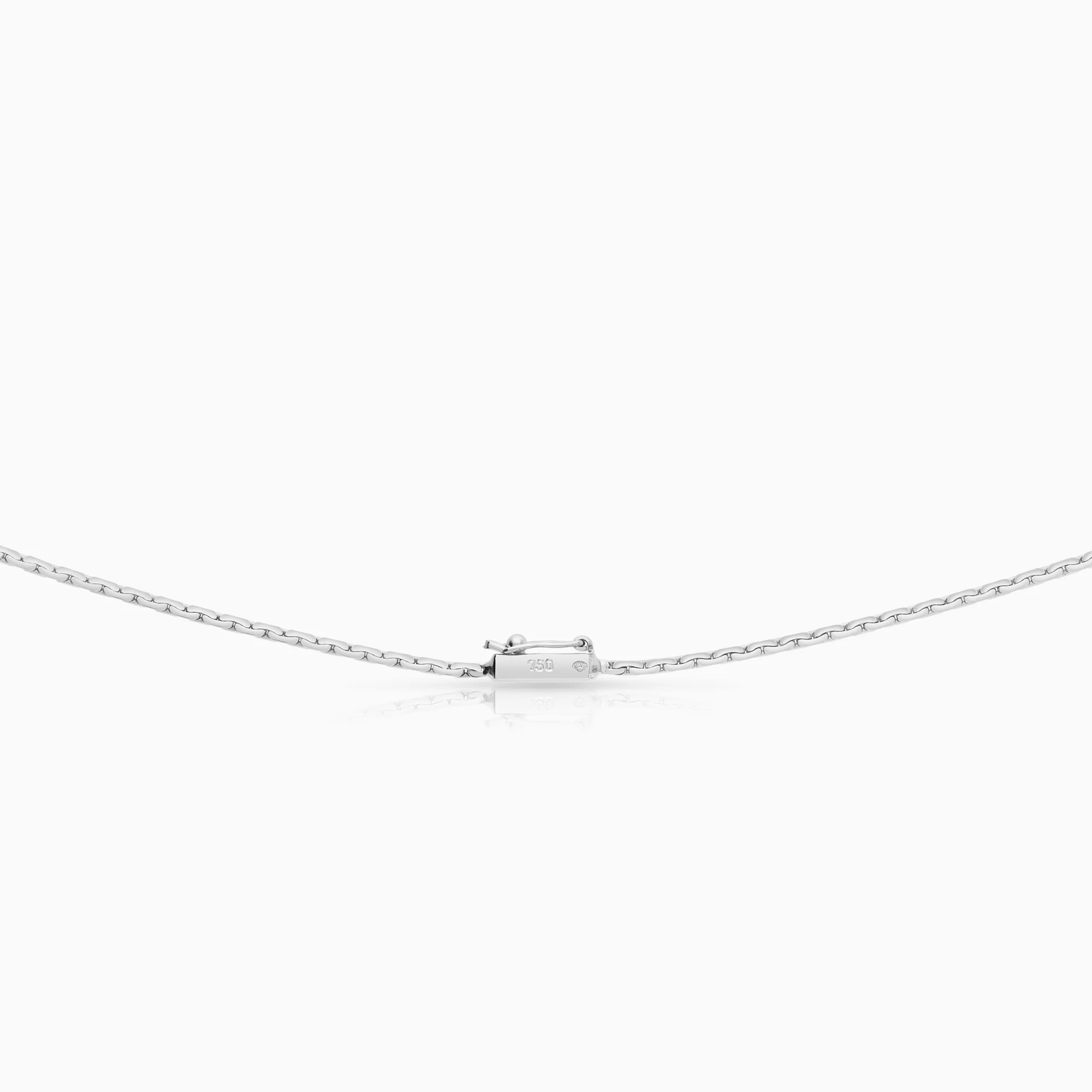 Diamond necklace 0.29ct 18K white gold - Image 2