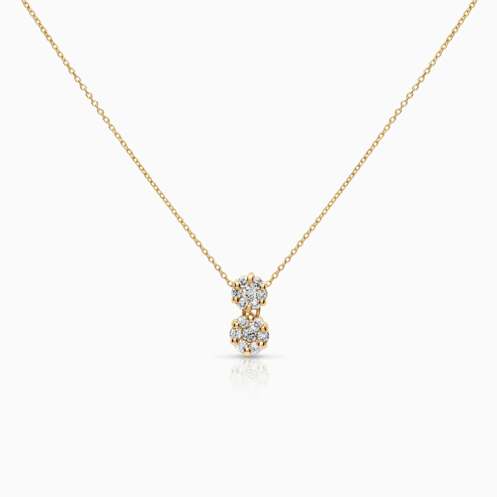 Diamond necklace 0.45ct 18K gold