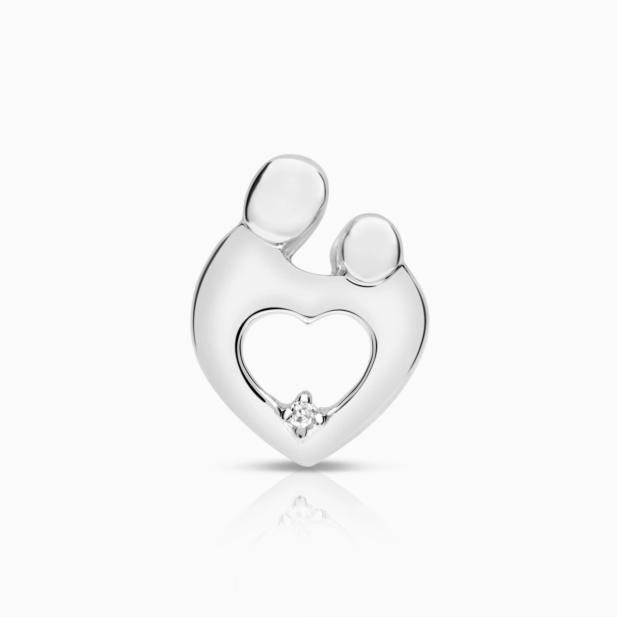 Diamond pendant 0.005 ct 18K white gold