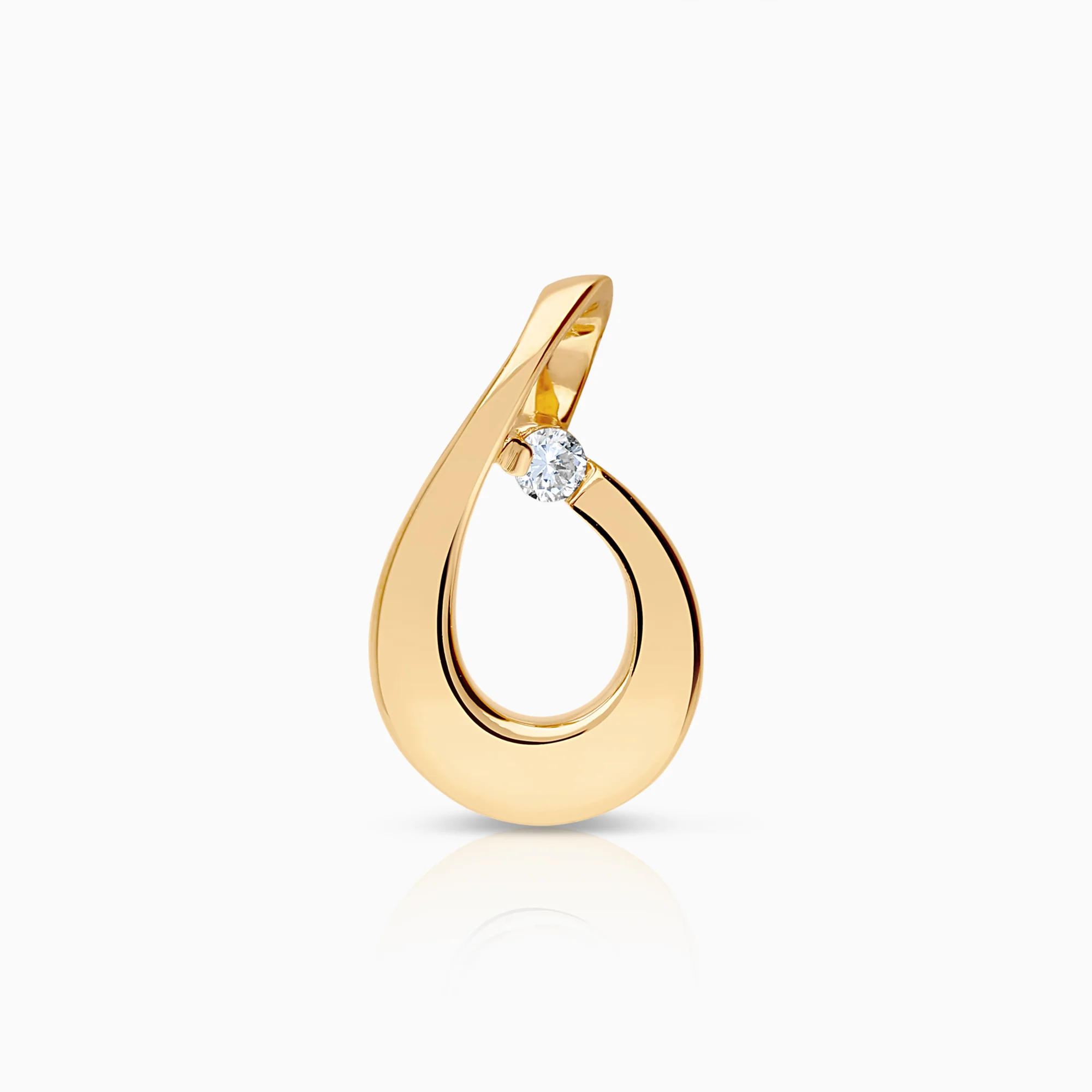 Diamond pendant 0.02ct 18K gold