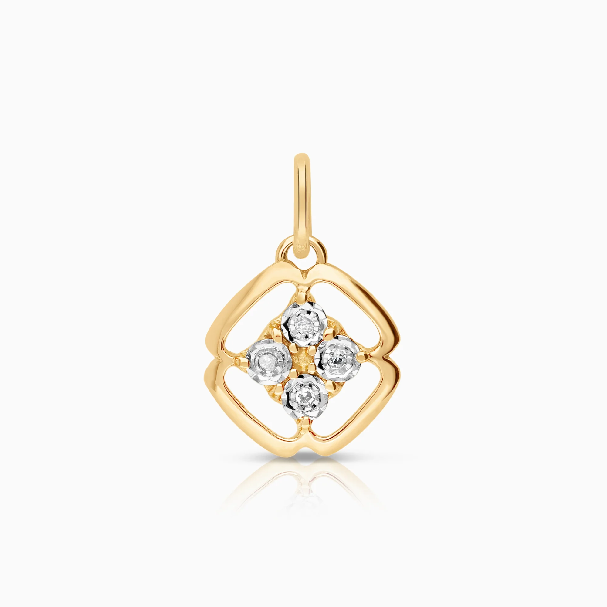 Diamond pendant 0.02ct 18K gold