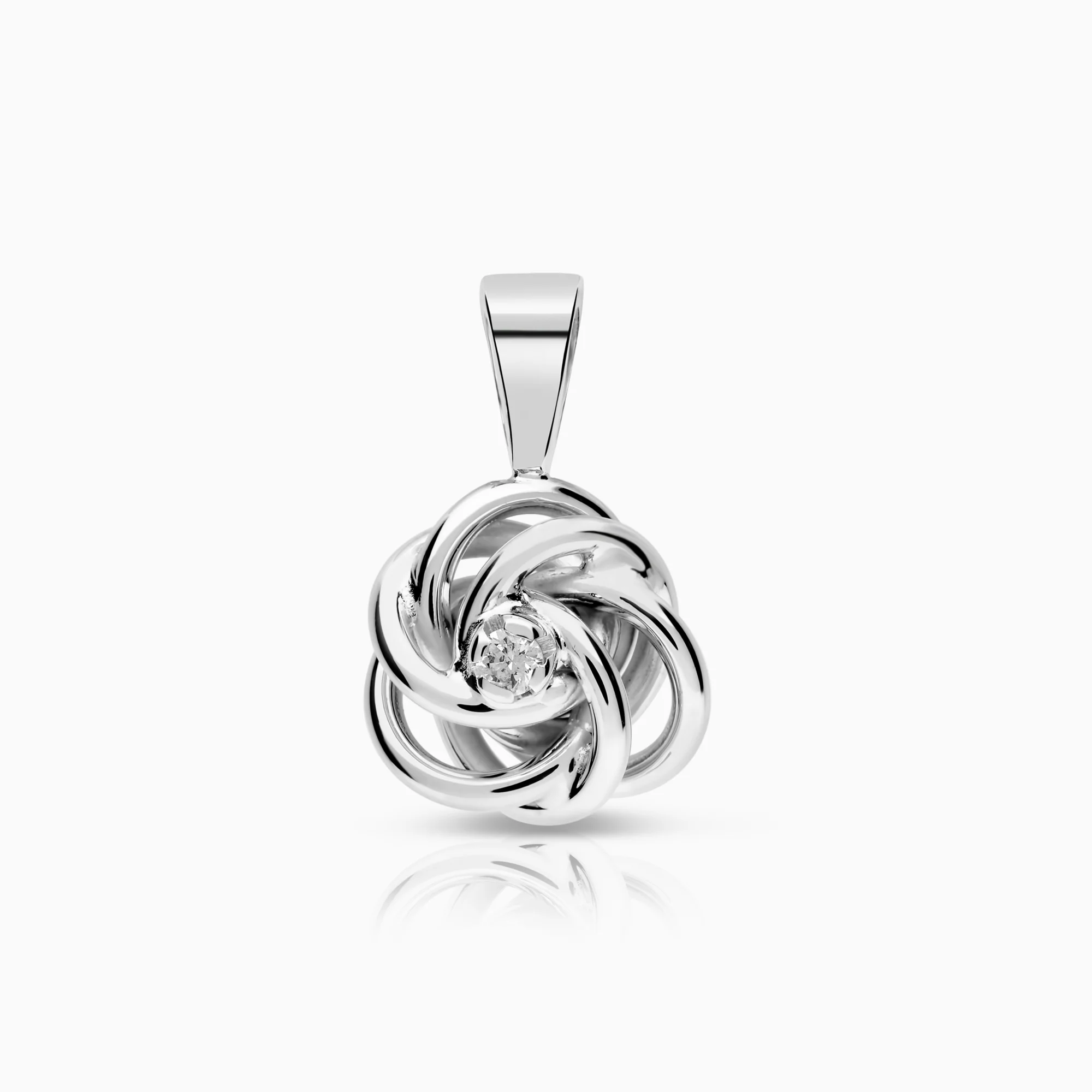 Diamond pendant 0.02ct 18K white gold