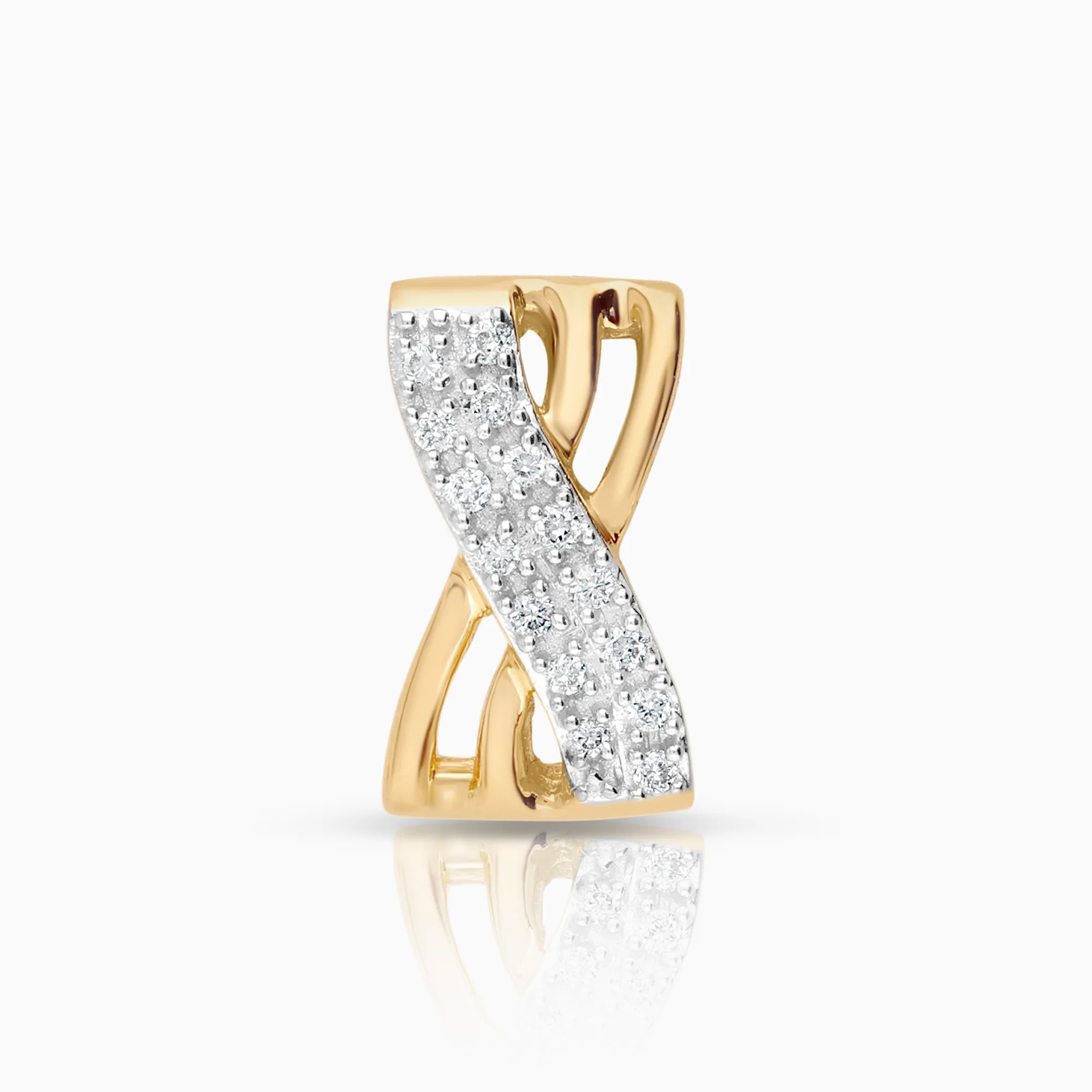 Diamond pendant 0.07ct 18K gold
