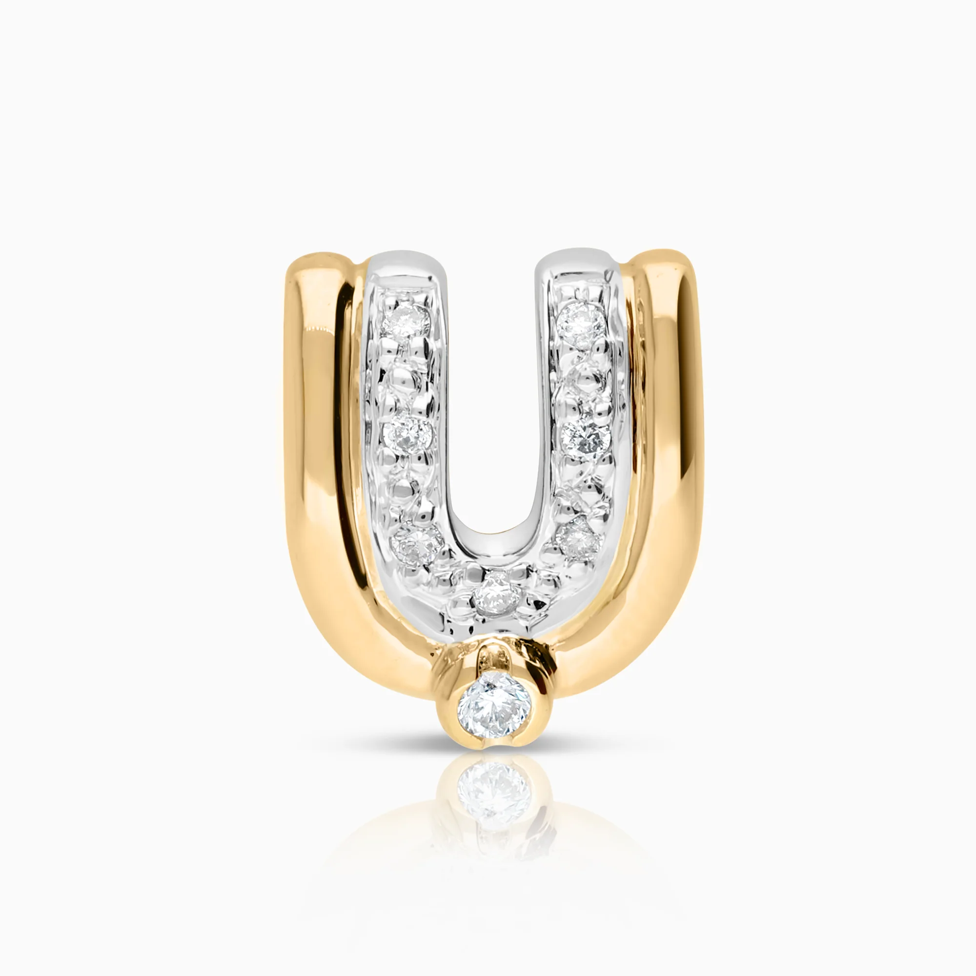 Diamond pendant 0.07ct 18K gold