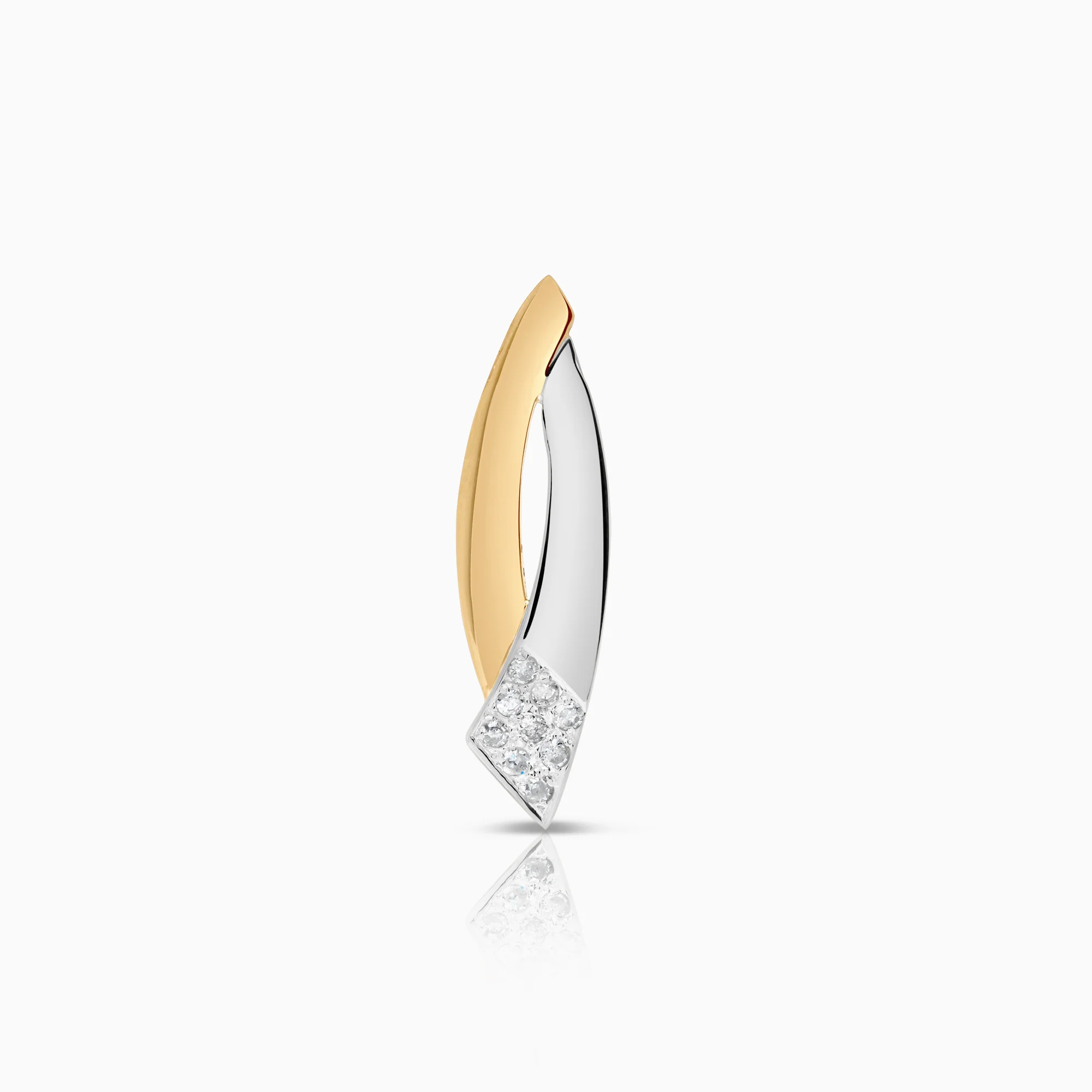 Diamond pendant 0.09ct 14K gold