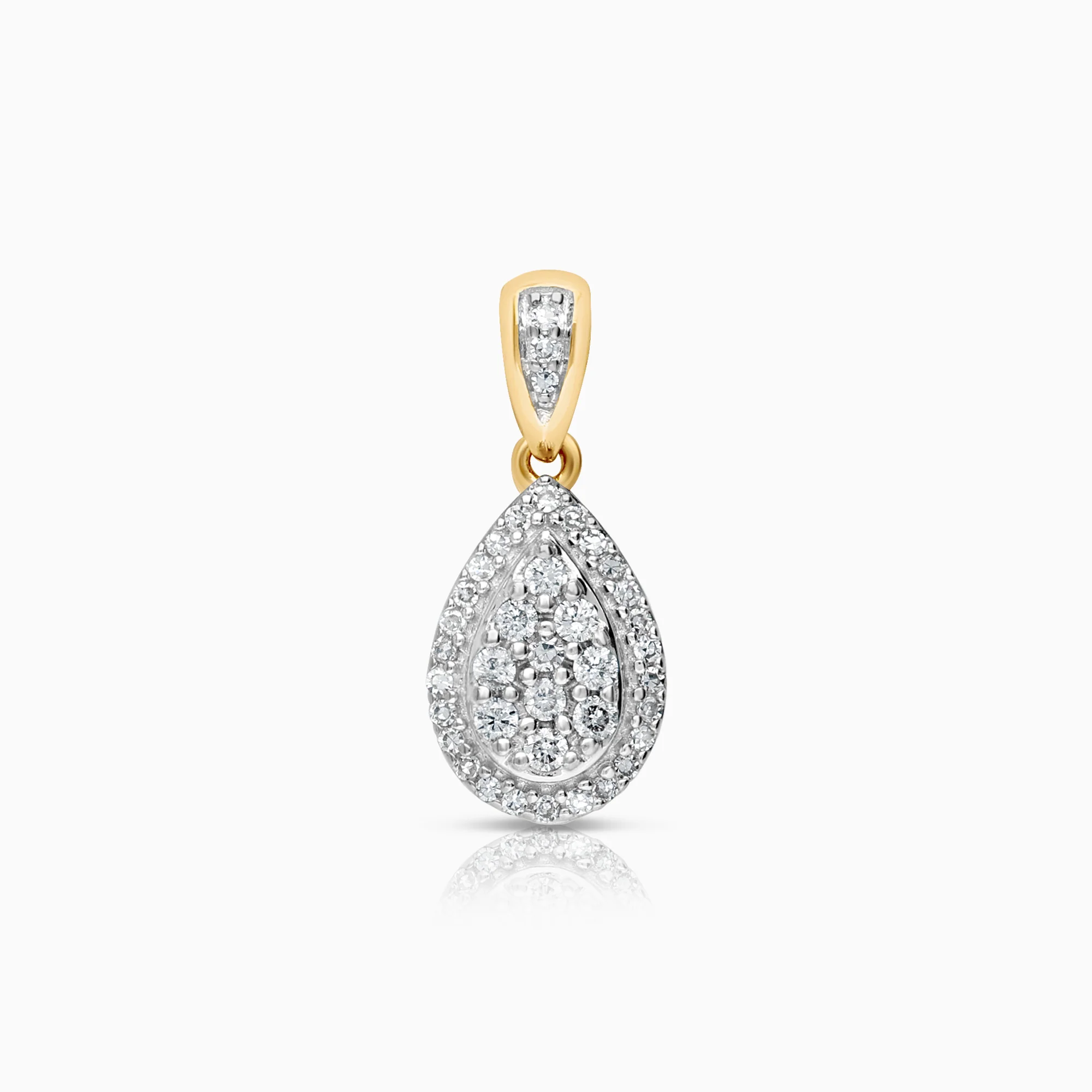 Diamond pendant 0.10ct 18K gold