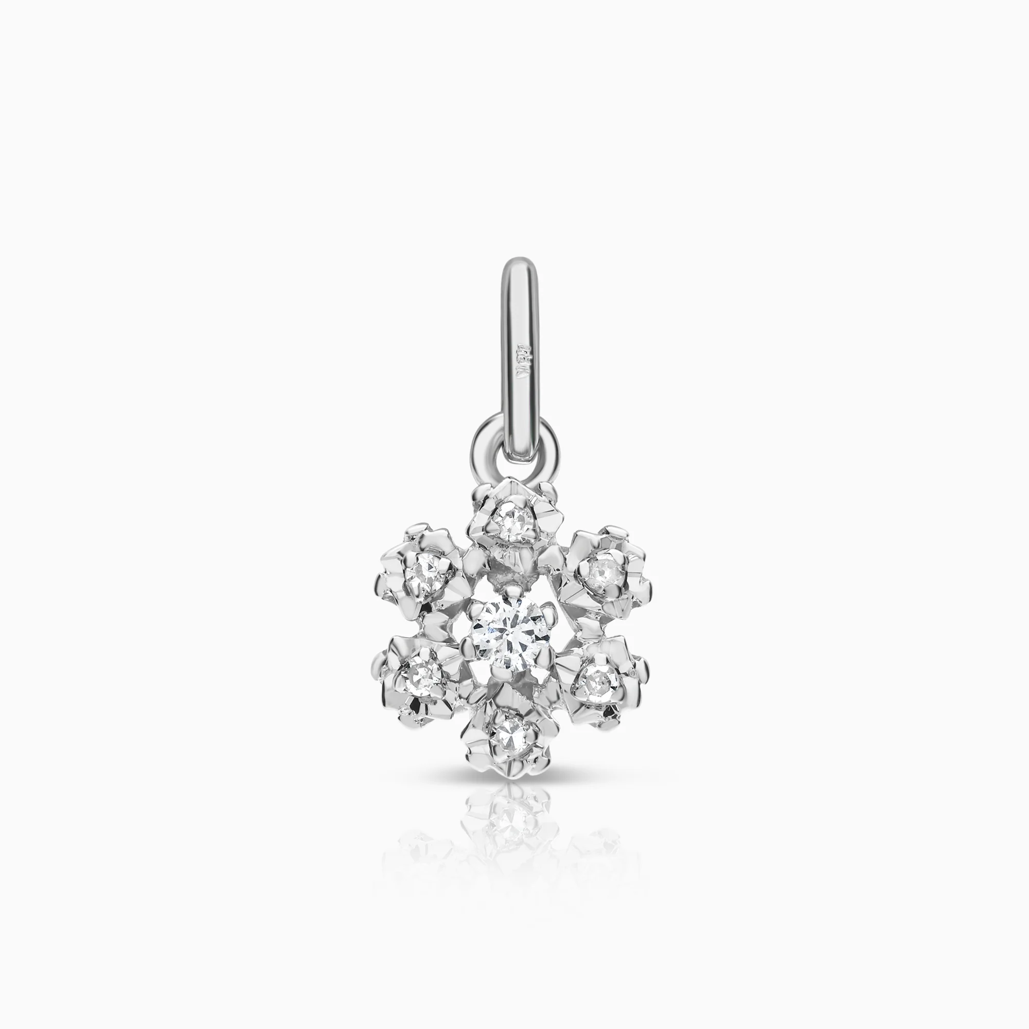 Diamond pendant 0.11ct 18K white gold