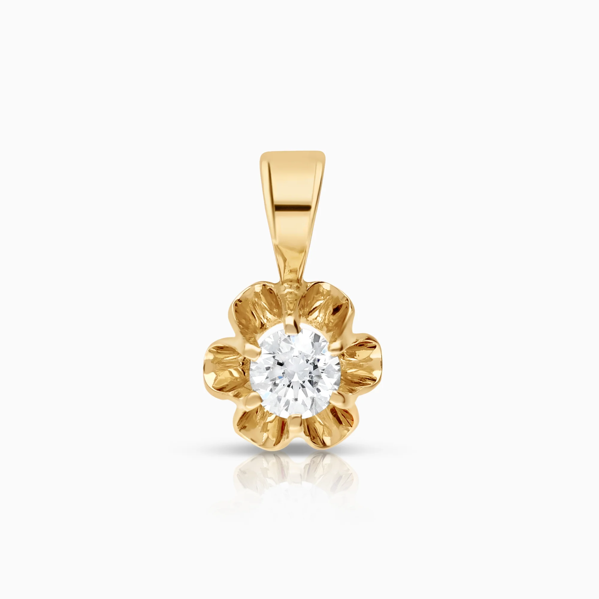 Diamond pendant 0.16ct 18K gold