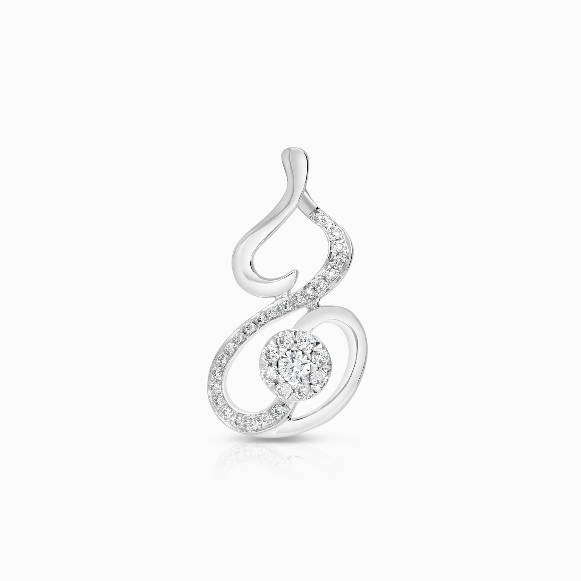 Diamond pendant 0.17ct 18K white gold