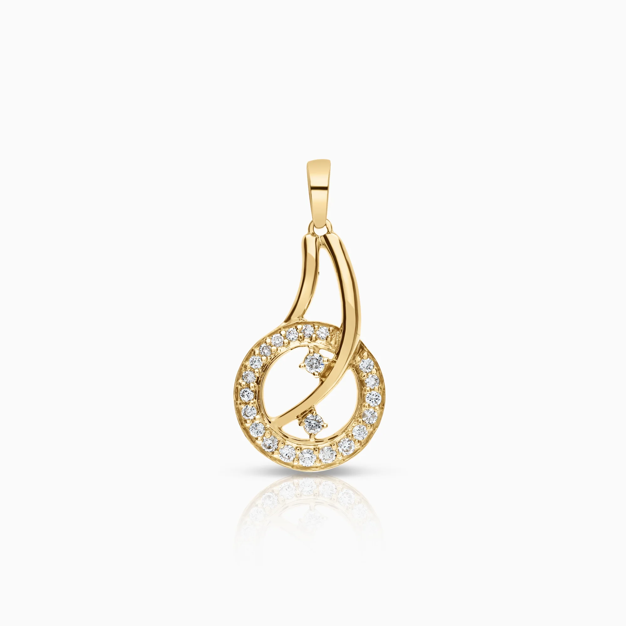 Diamond pendant 0.31ct 18K gold