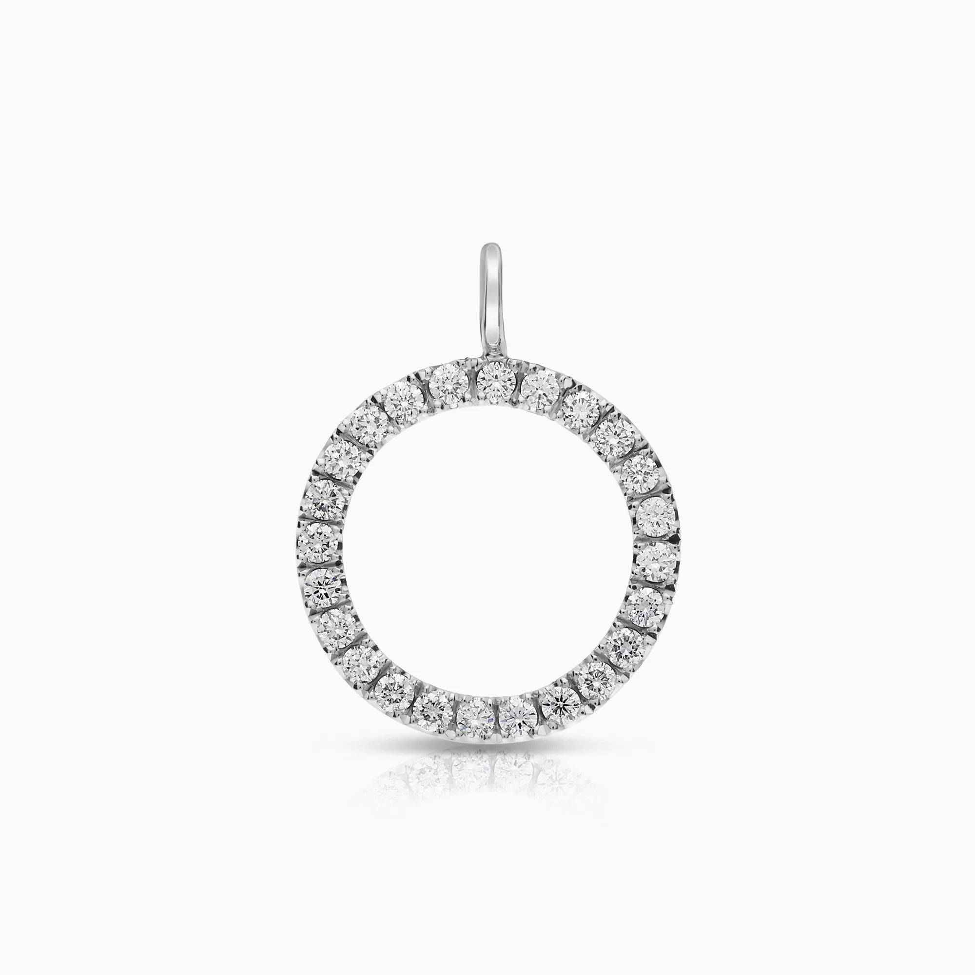 Diamond pendant 0.48ct 18K white gold