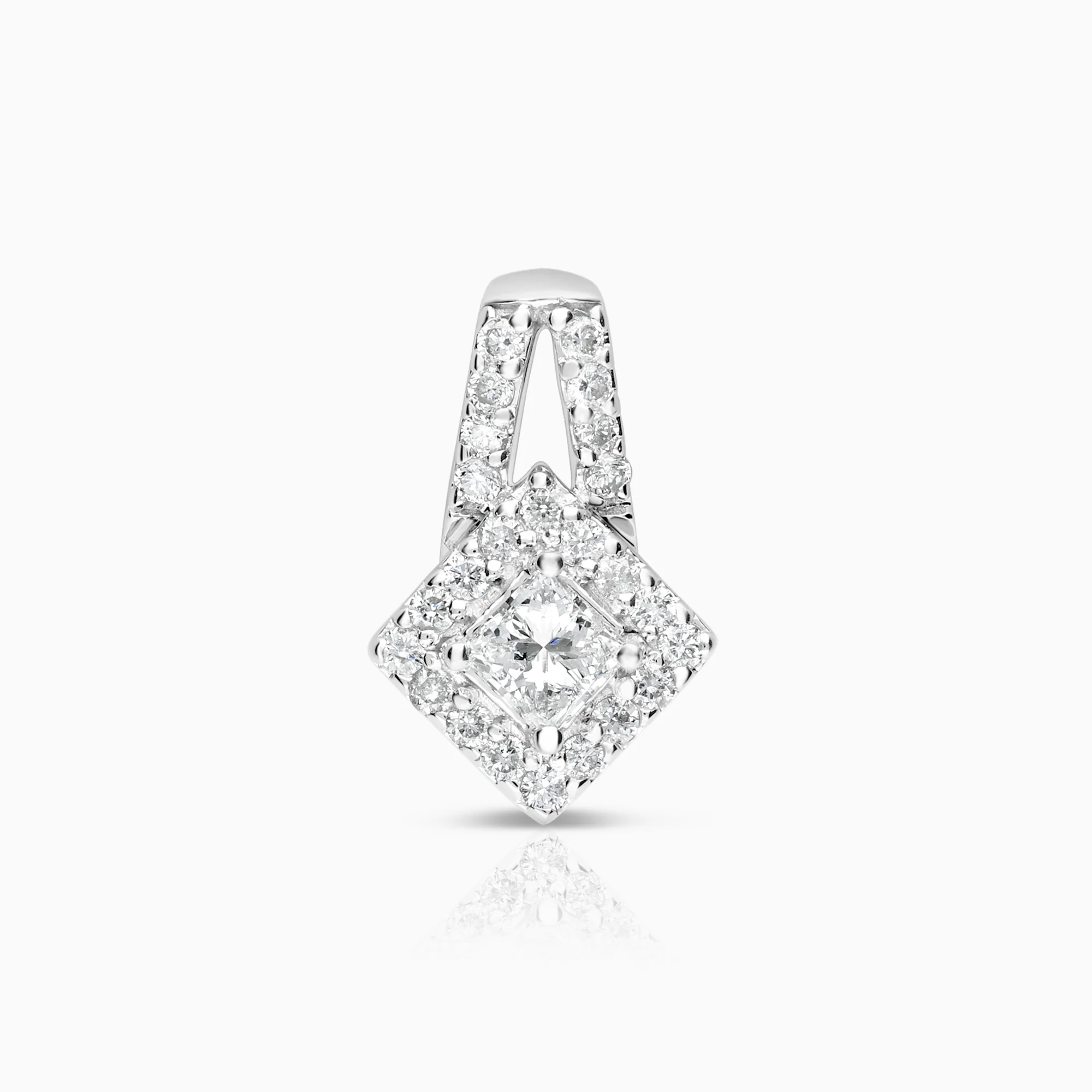 Diamond pendant 0.50ct 14K white gold