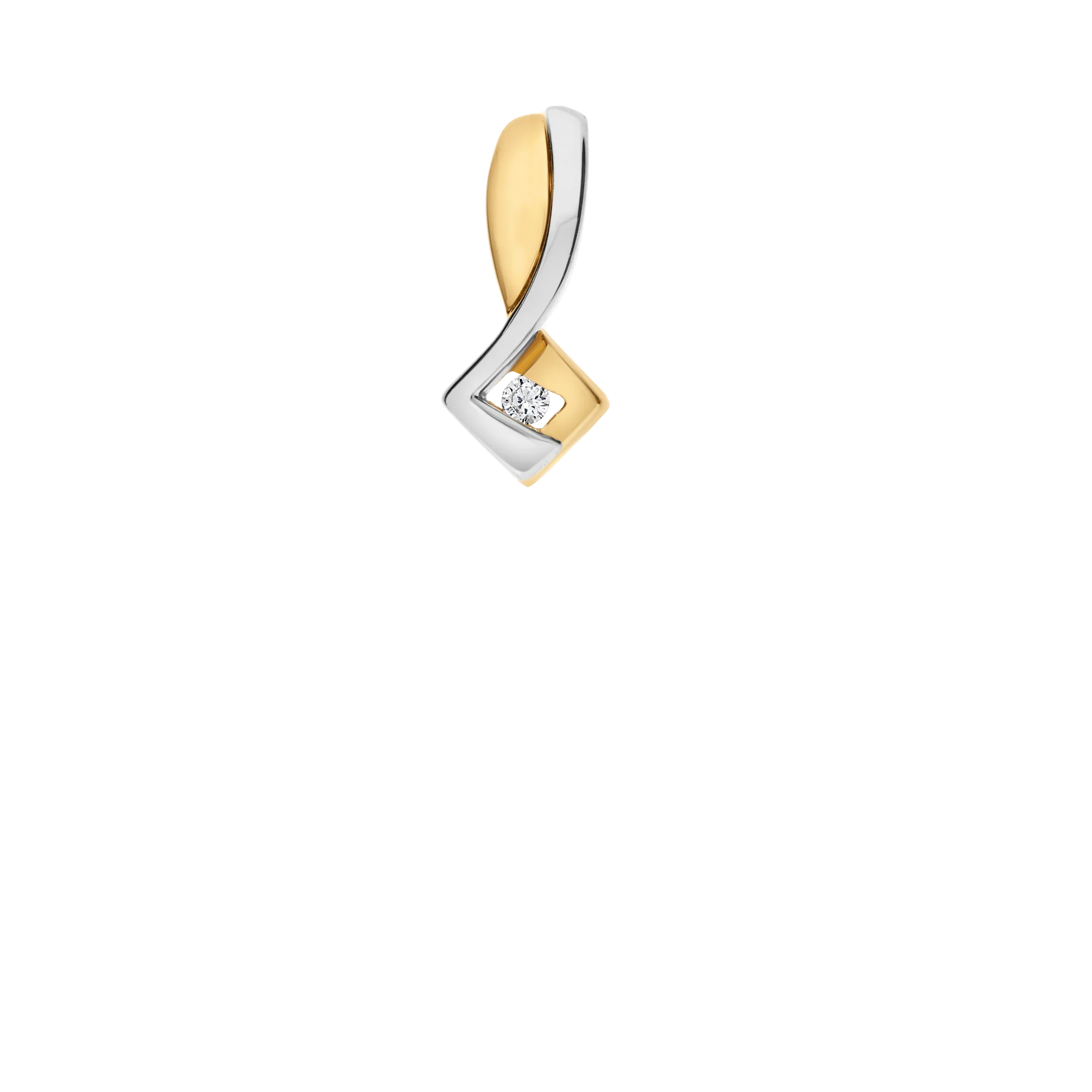 Diamond pendant 0.02ct 18K gold - Image 2