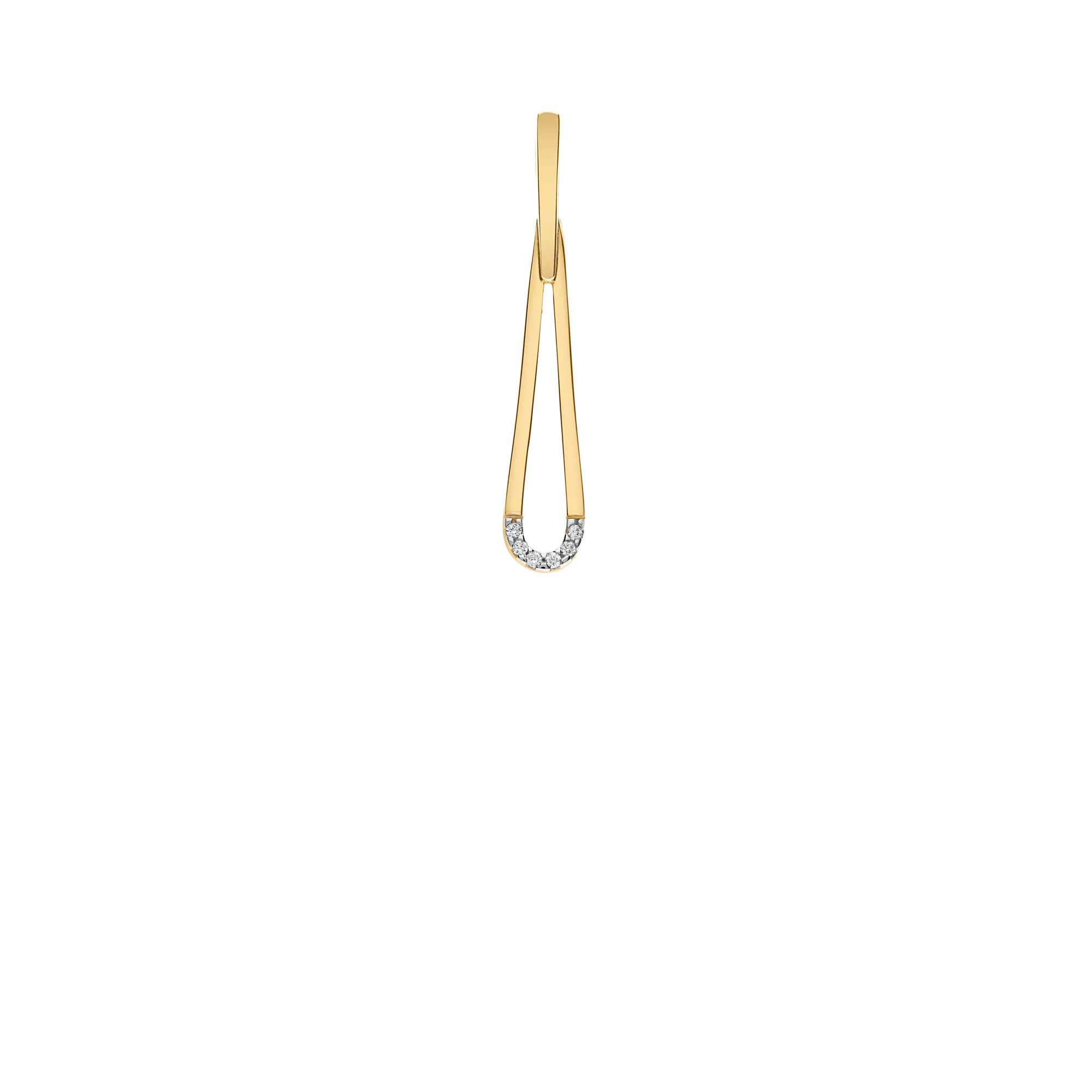 Diamond pendant 0.04ct 18K gold - Image 2