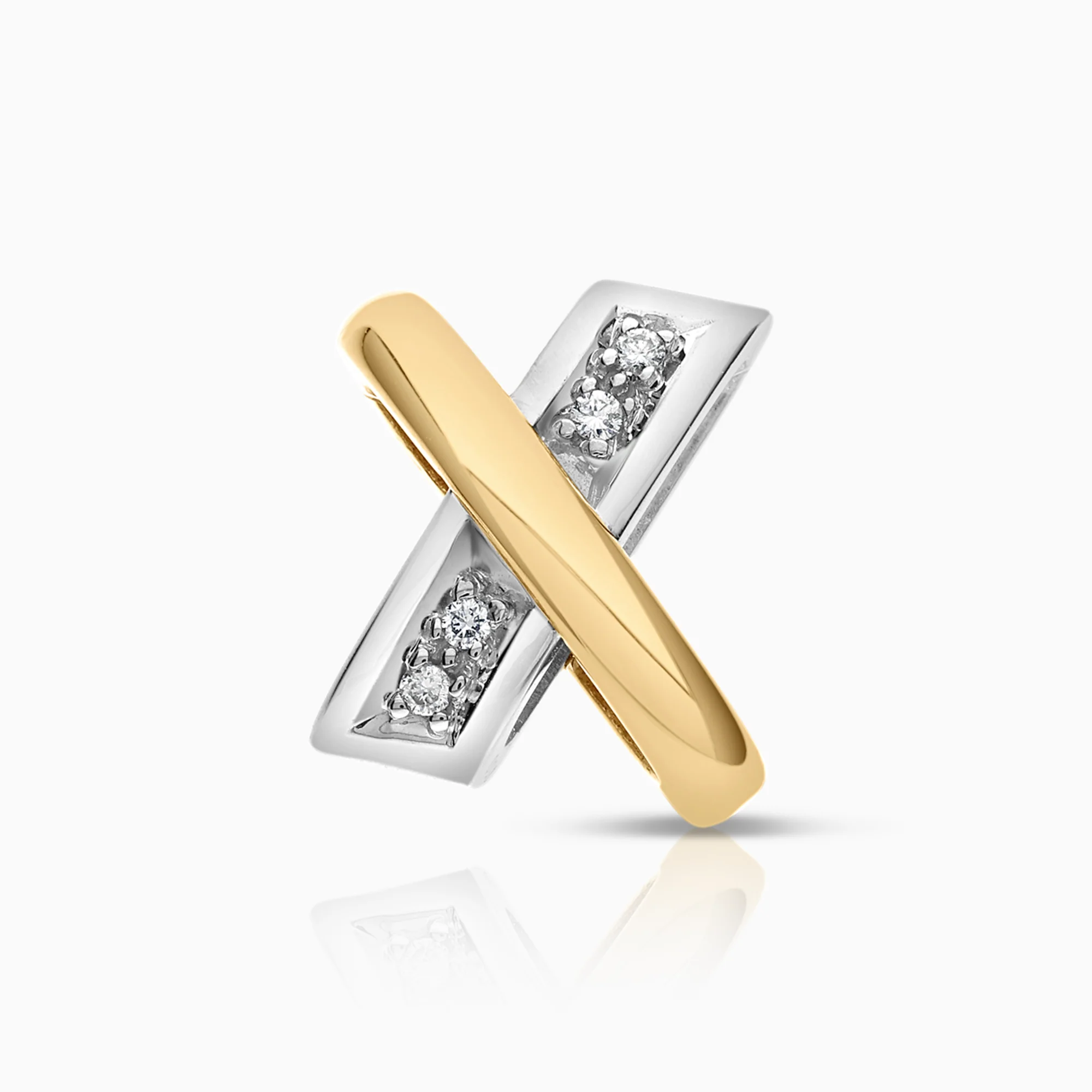 Diamond pendant 0.04ct 18K gold