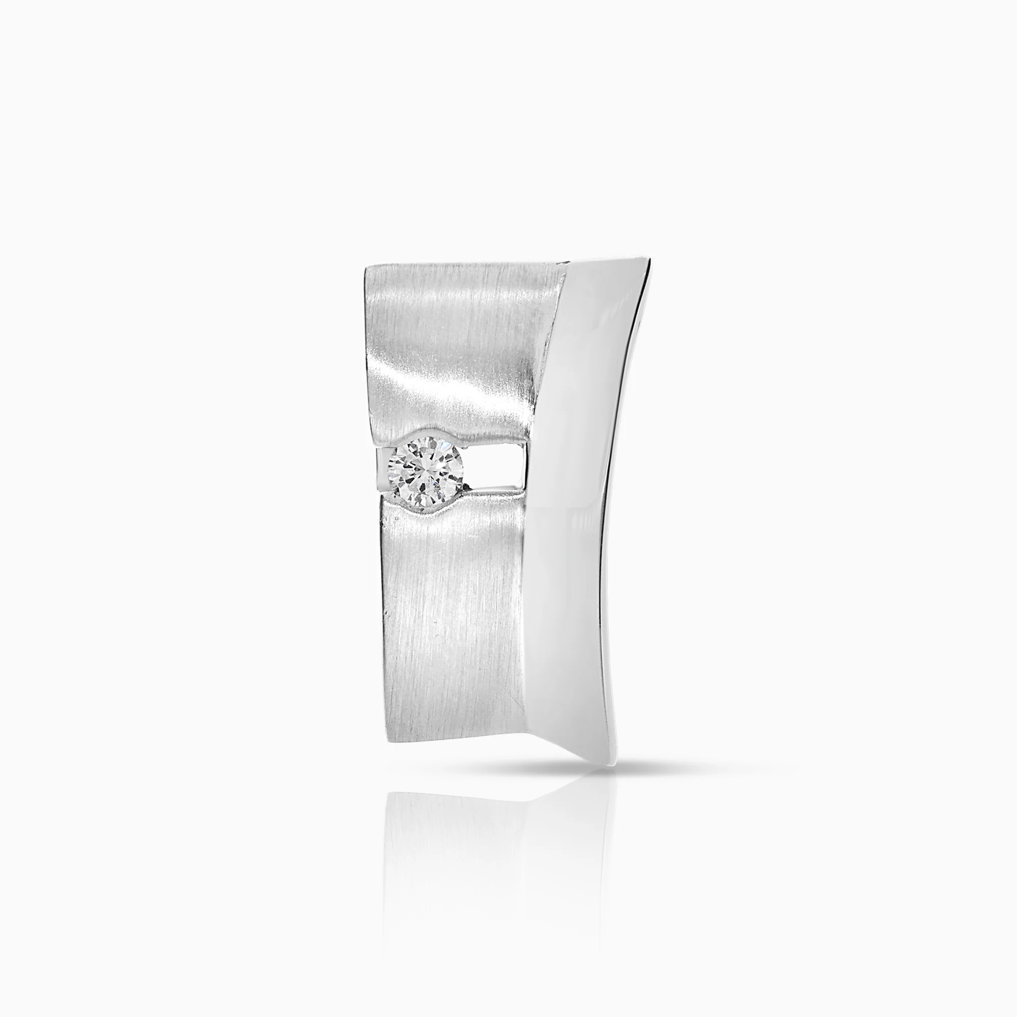 Diamond pendant 0.08ct 18K white gold