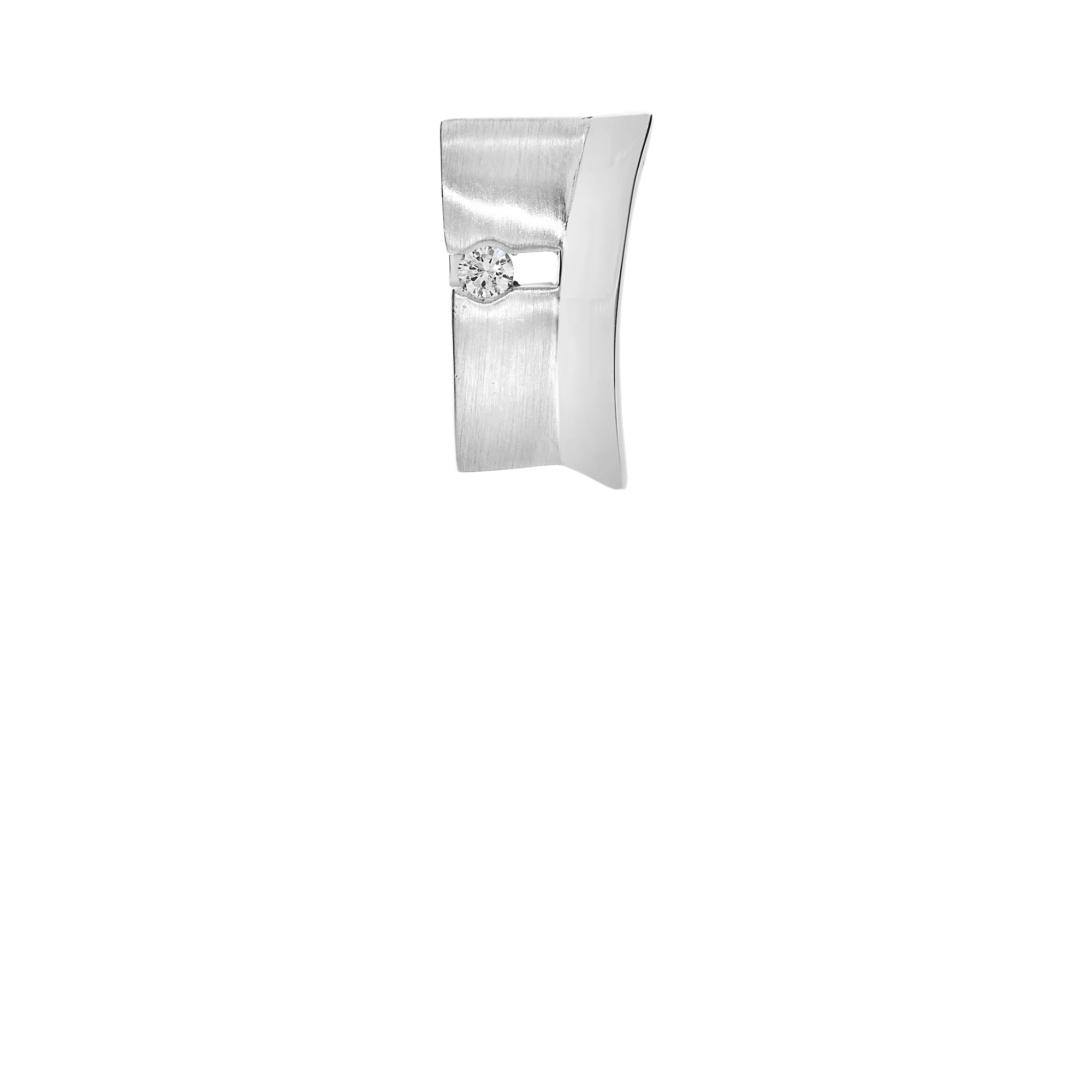 Diamond pendant 0.08ct 18K white gold - Image 2