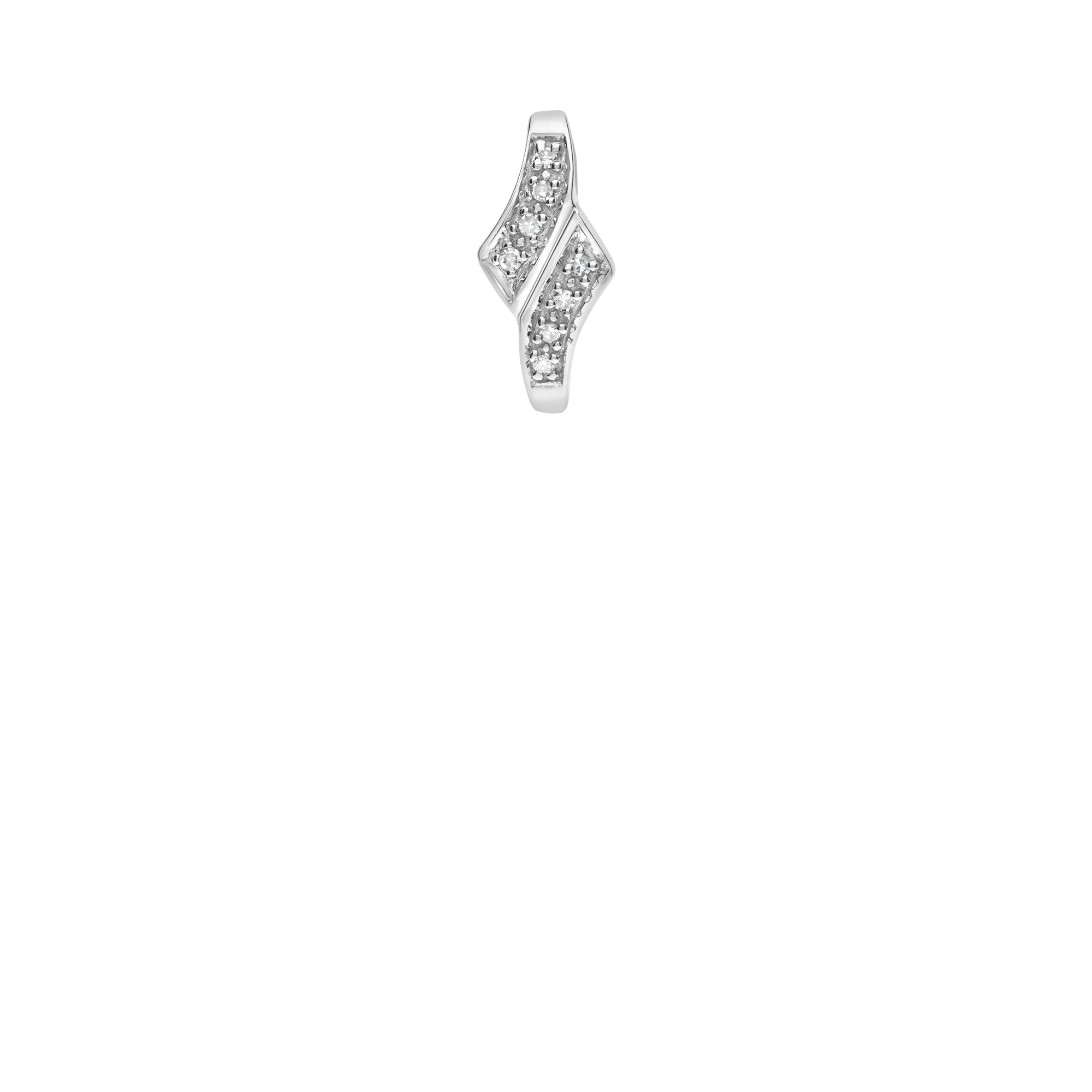 Diamond pendant 0.08ct 18K white gold - Image 2