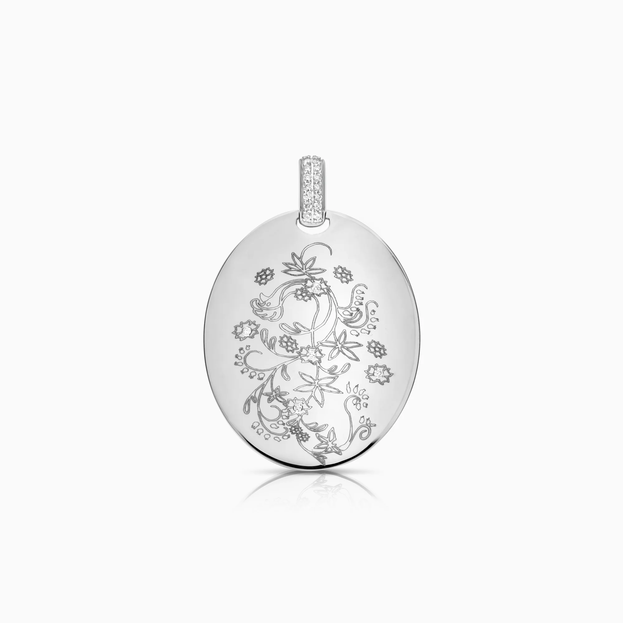 Diamond Pendant 0.10ct 18K White Gold